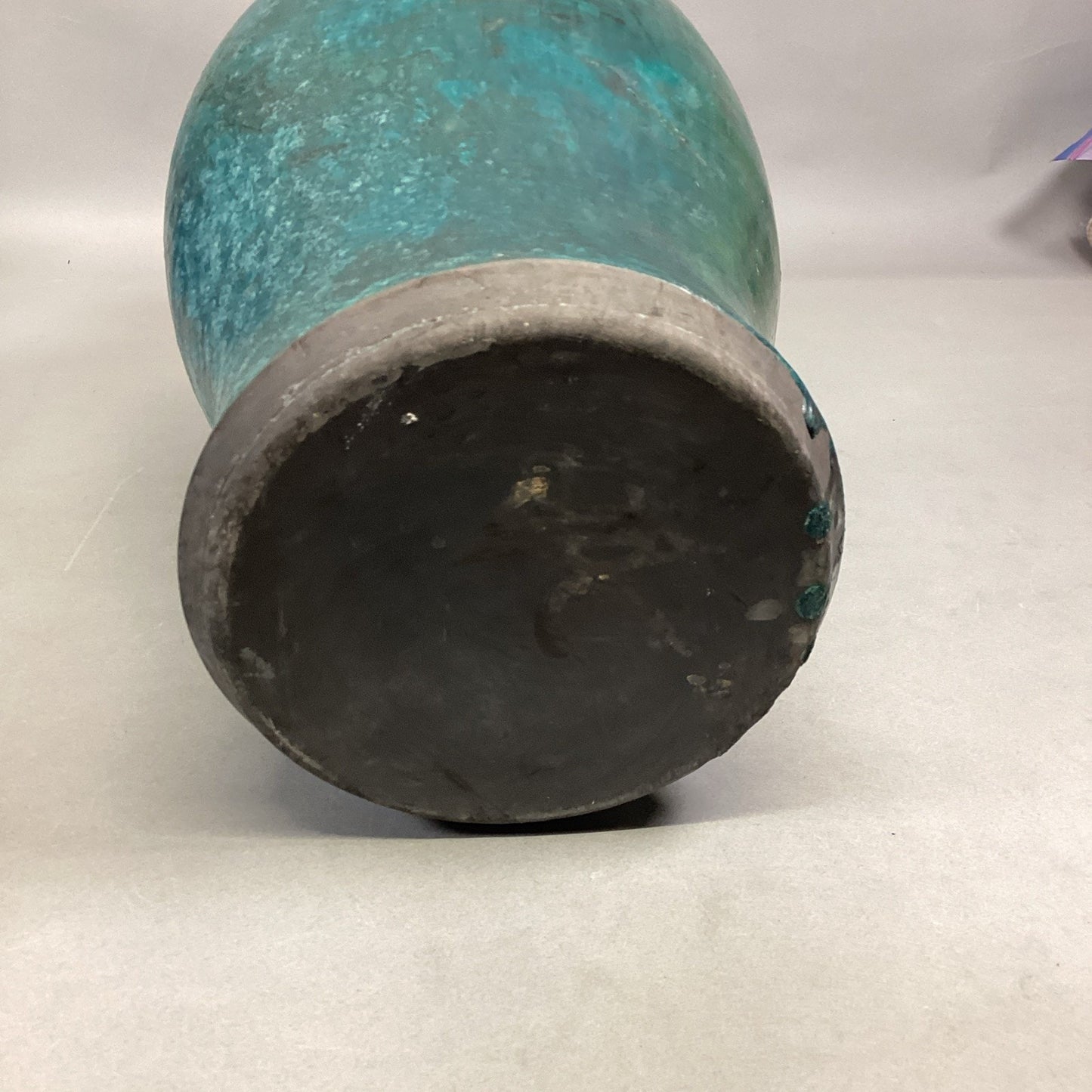 Handmade Turquoise Teal Large Vase - 17.5”H
