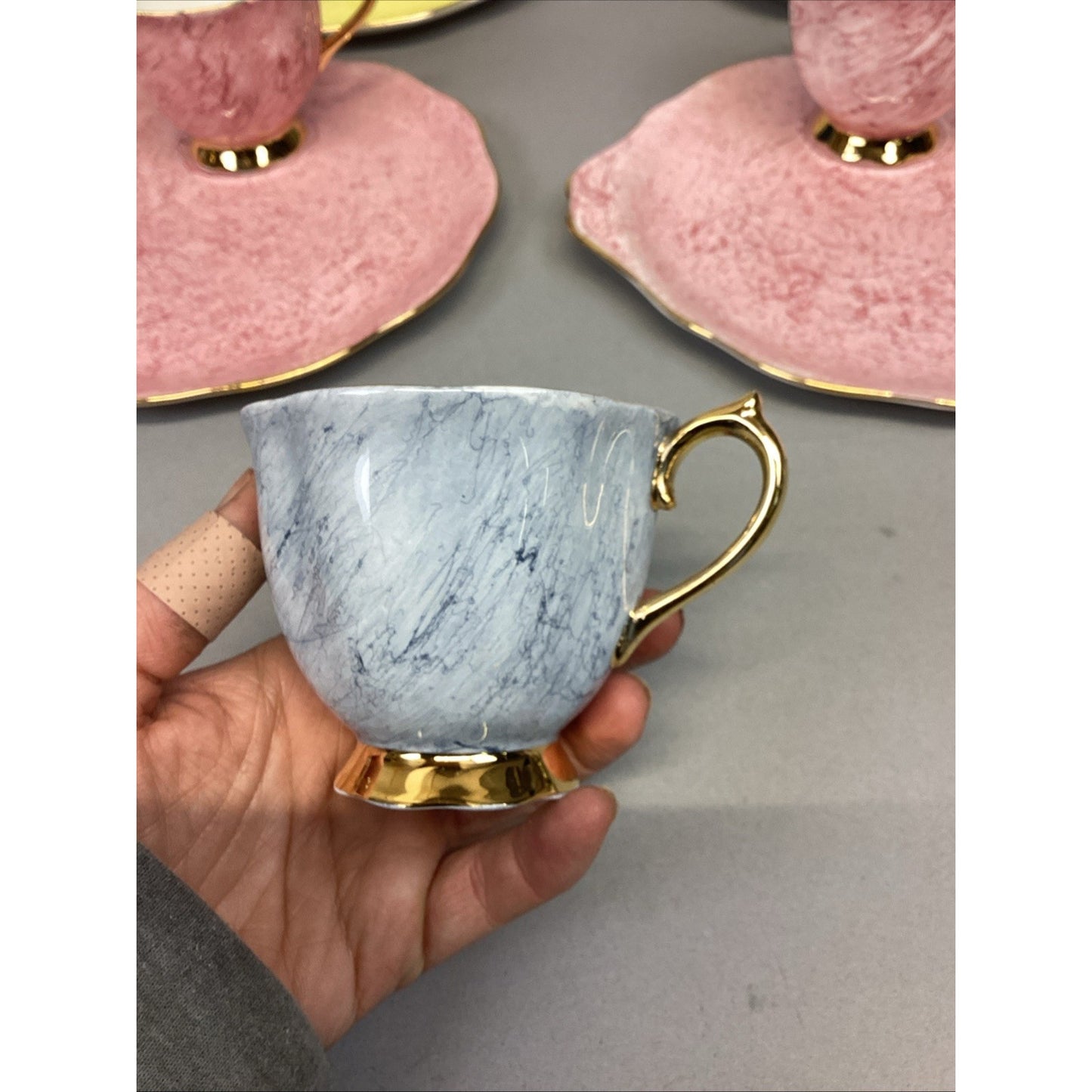 11 Pc Royal Albert Gossamer England Cups, Saucer Snack, Luncheon Plates