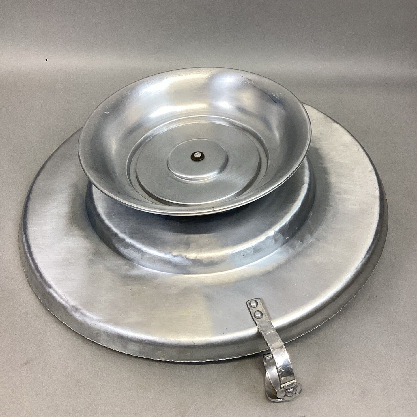 Large 16”D Floral Lazy Susan With Glass Tray For Chips N Dip And Appetizers