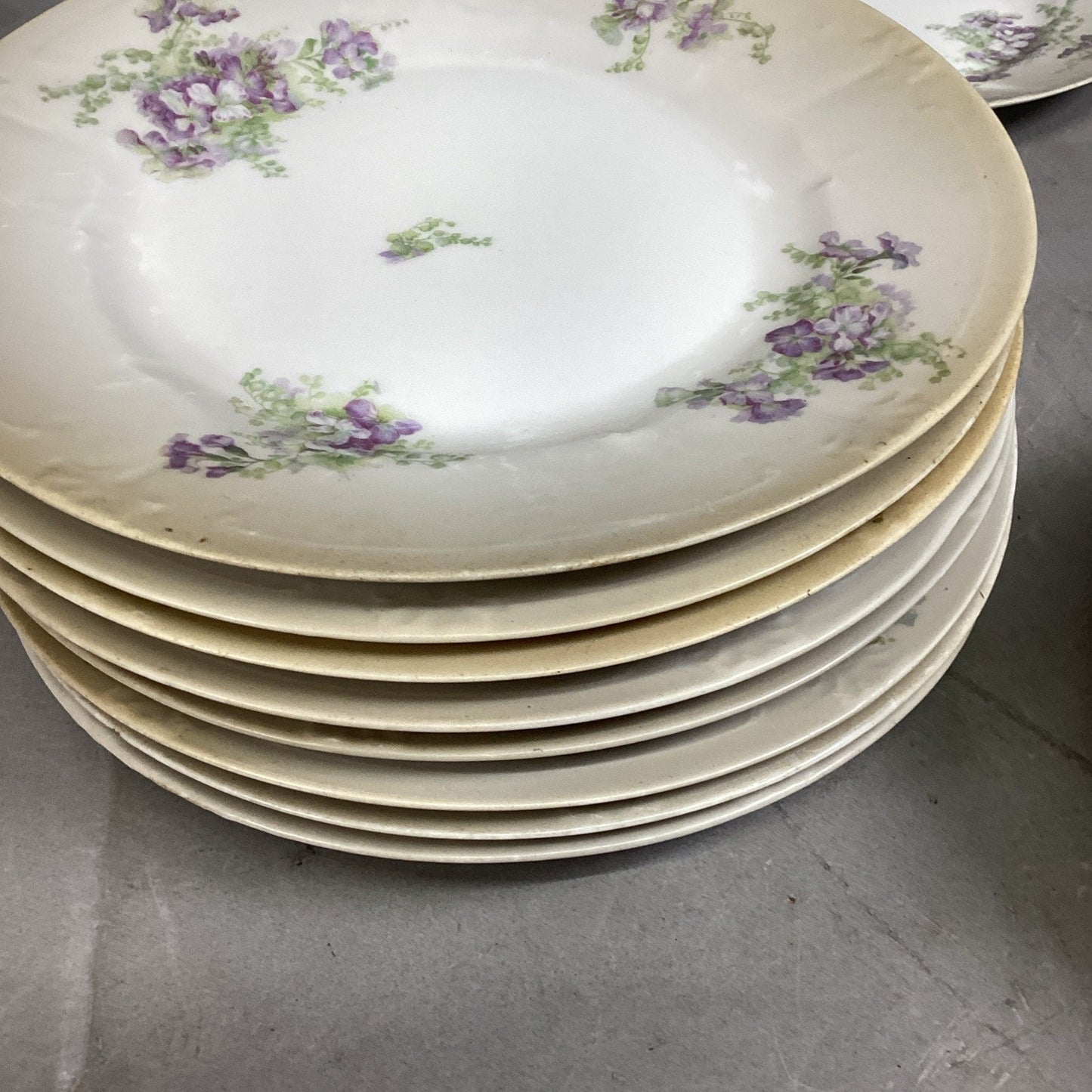 Set Of 26 - LS & S Limoges France Floral Plate/Bowl Set