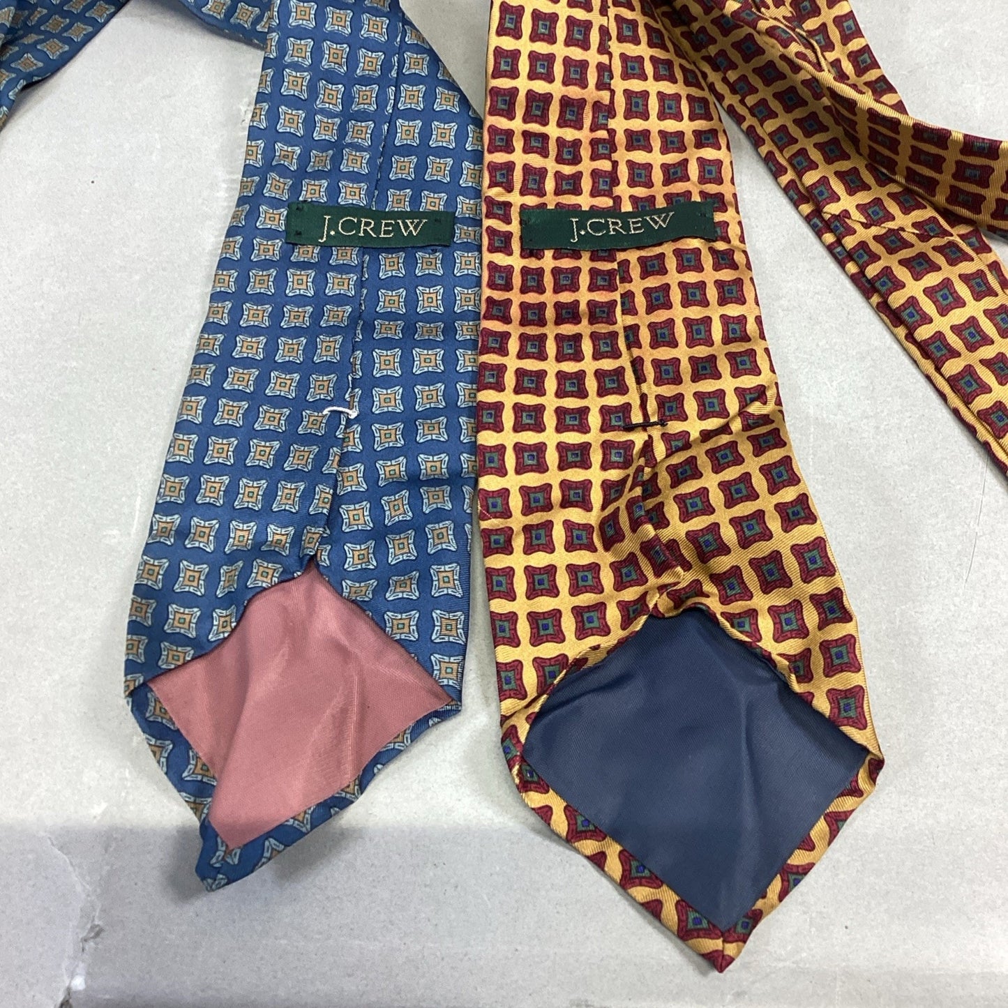 Set Of 2 J. Crew Handmade Men’s 100% Silk Neck Ties