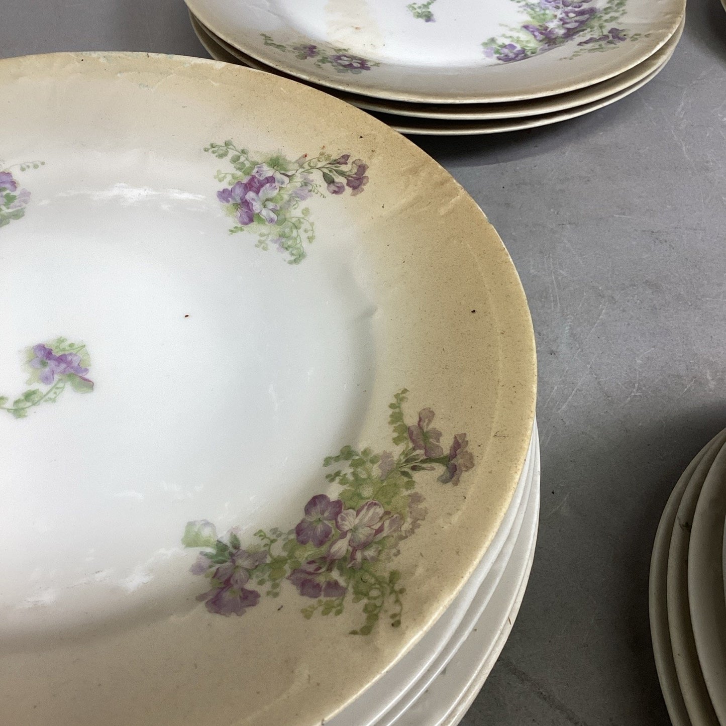 Set Of 26 - LS & S Limoges France Floral Plate/Bowl Set
