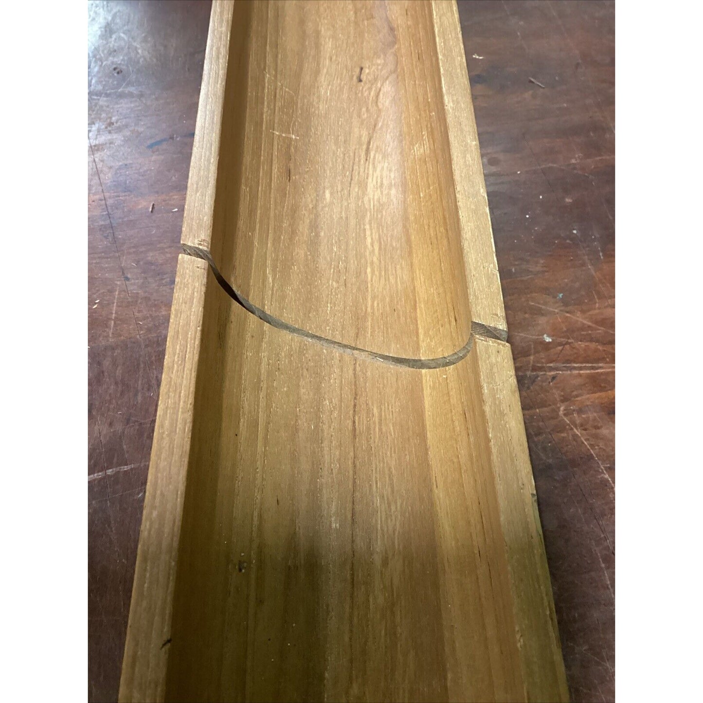 Selandia Teak Wood Bread Slicing Serving Tray Board with Feet - 17.5” - Thailand