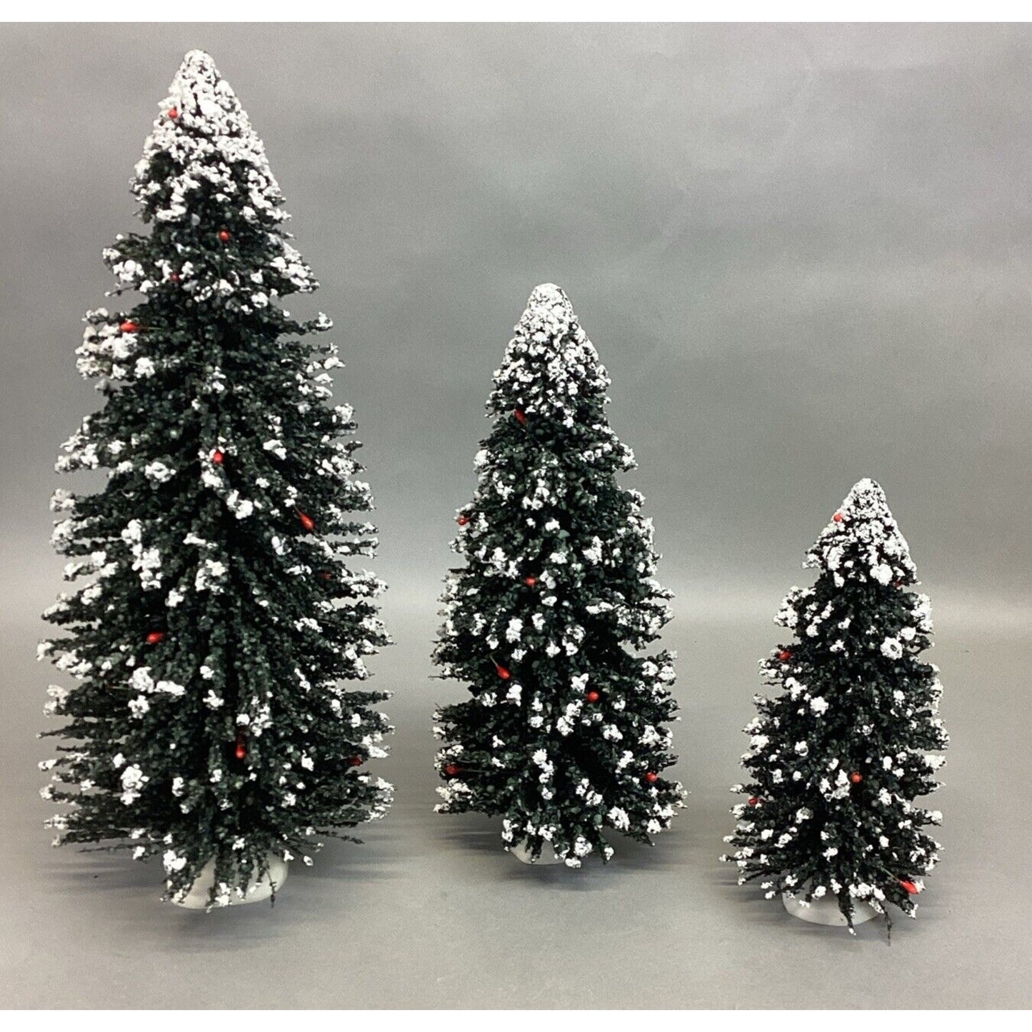 Set Of 3 Byers Choice Snow Capped Christmas Trees