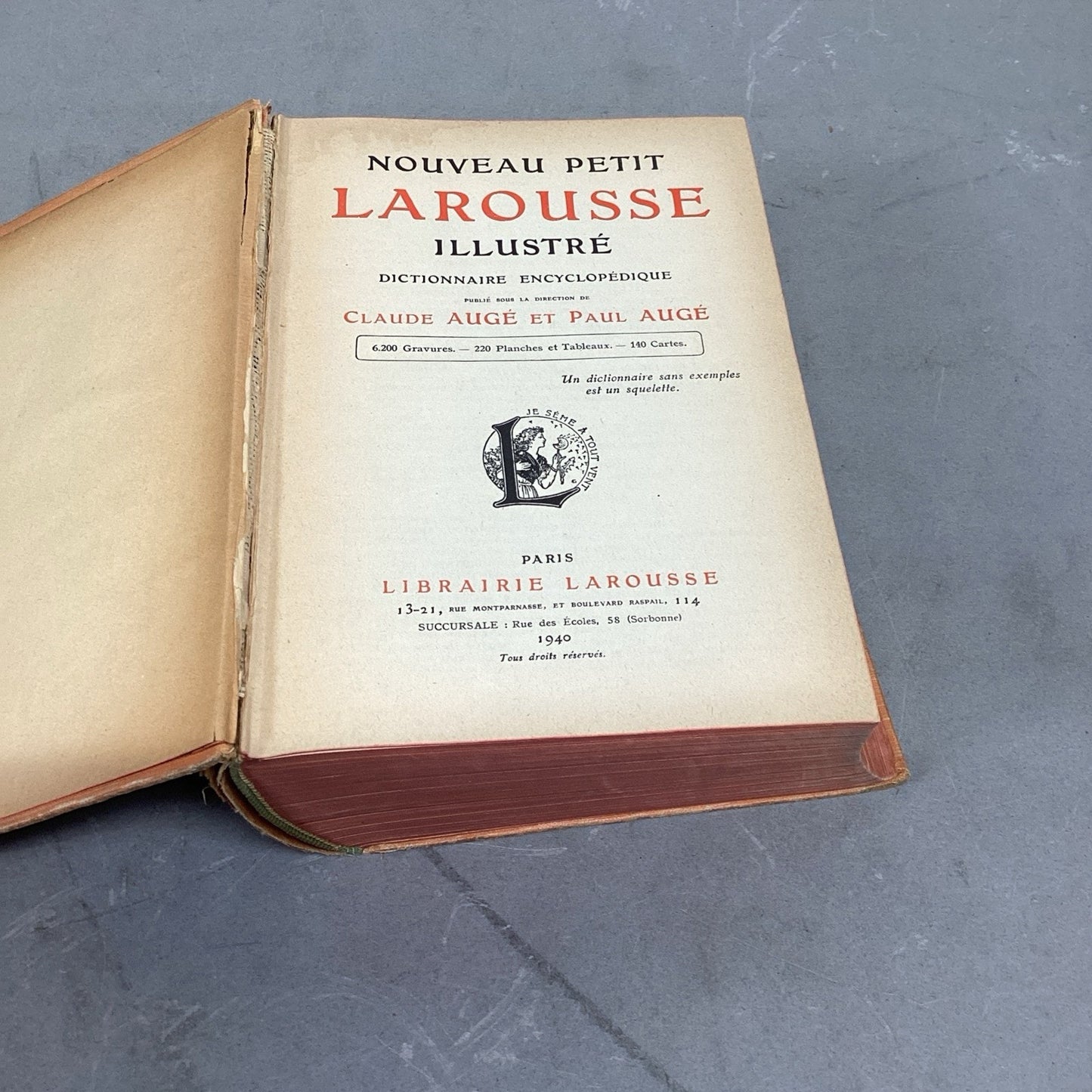 Nouveau Petit Larousse Illustre 1940 Edition - Paris