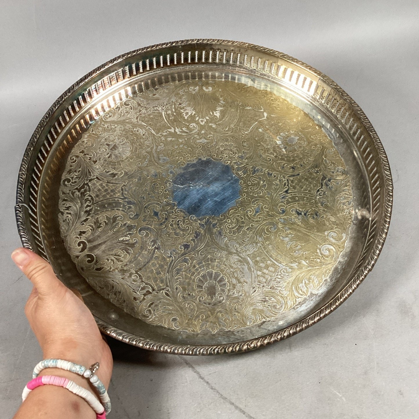 Set Of Vintage Silver Plated Serving Dishes Trays