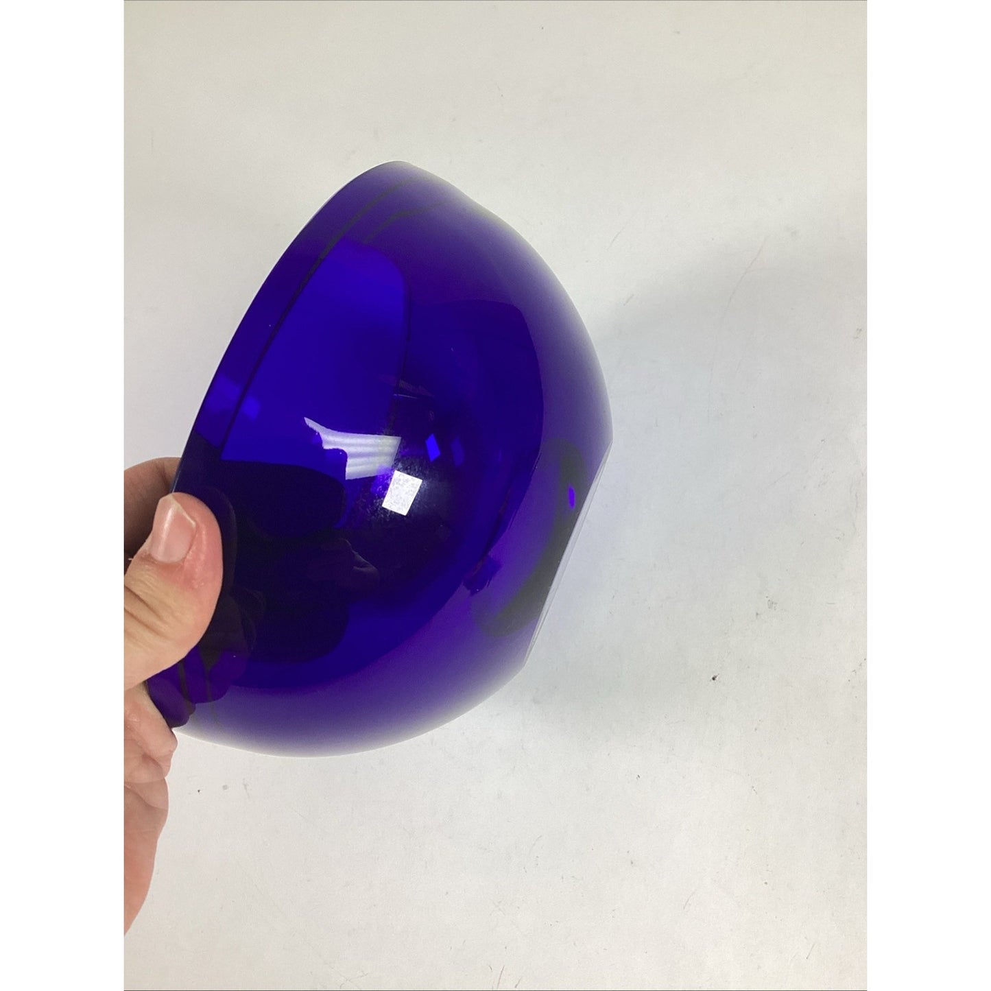 Rare Vintage GUCCI Bowl Cobalt Blue Crystal Art Glass - 3.25x7”D