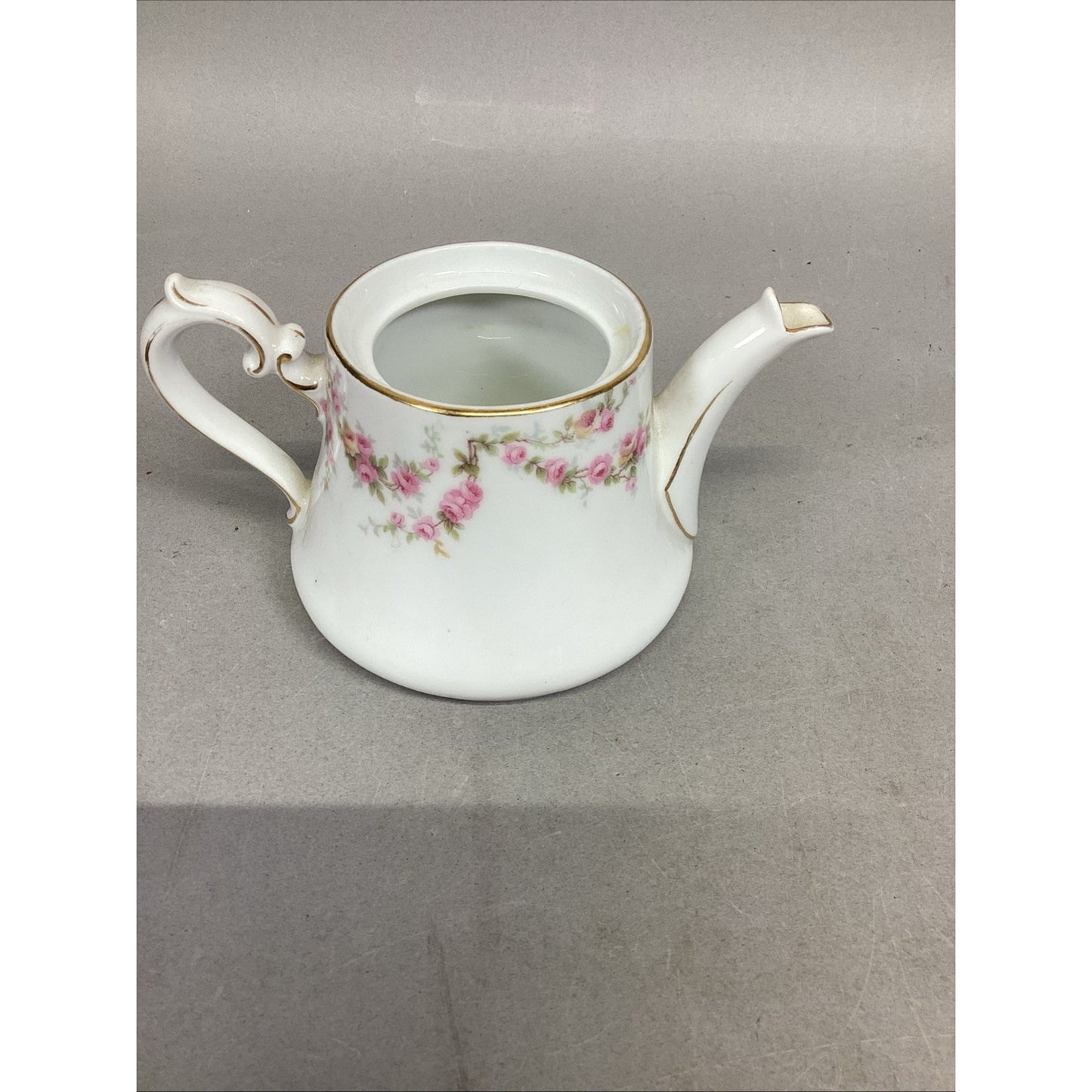 Swarzburg Pink Floral Teapot & Pink Floral Creamer - Unmarked - #701