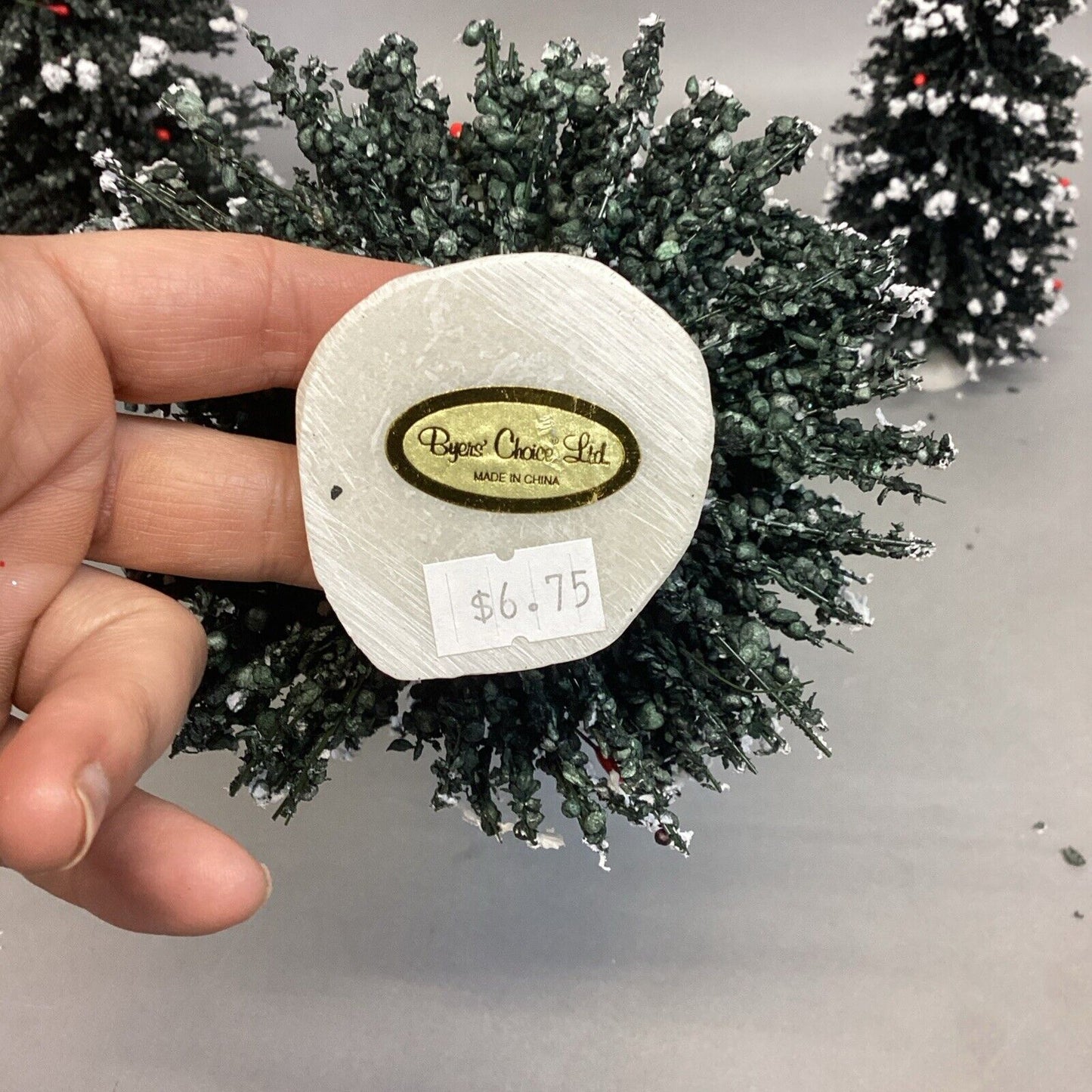 Set Of 3 Byers Choice Snow Capped Christmas Trees