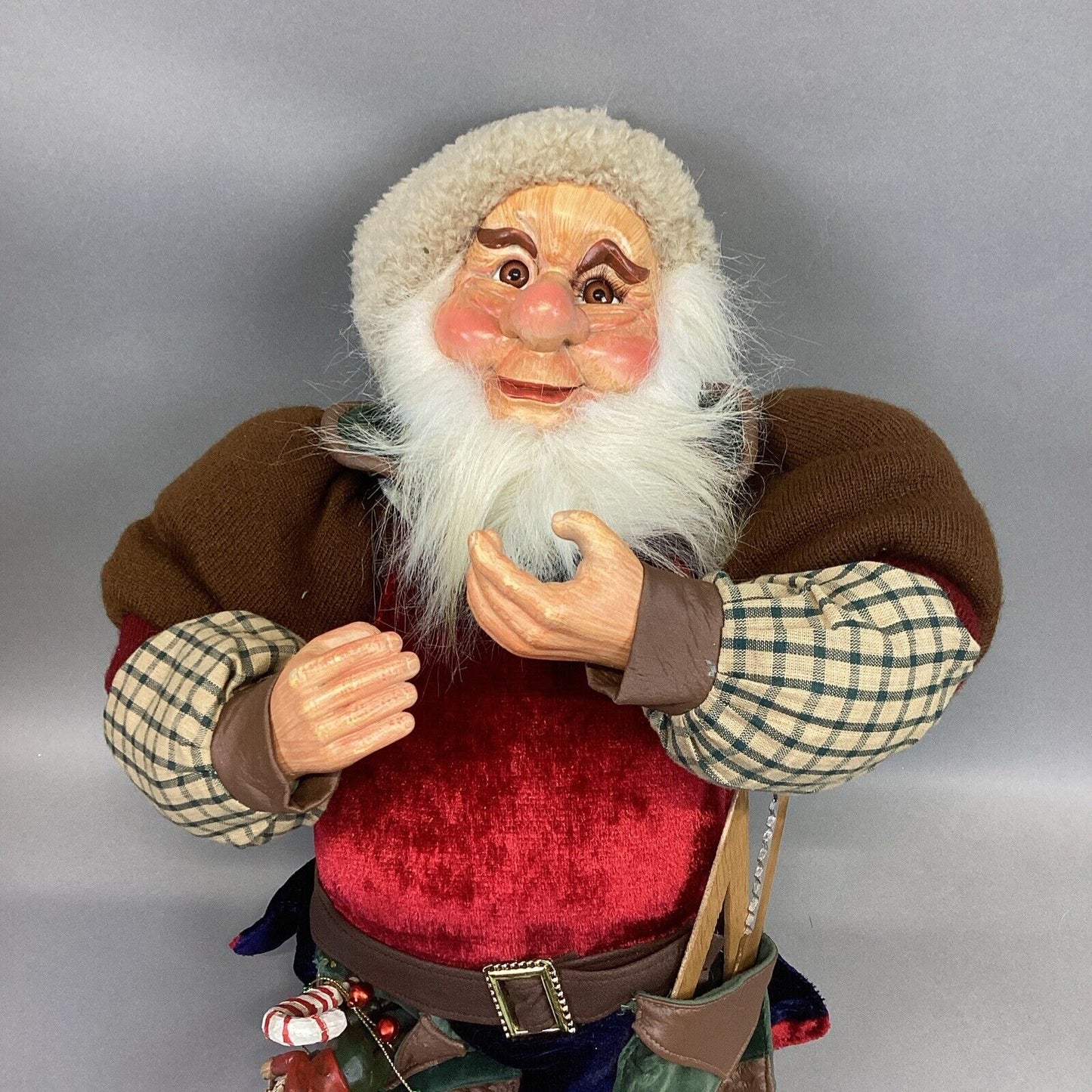 Vintage Large Norwegian Christmas Wood Maker Elf Doll - 30”