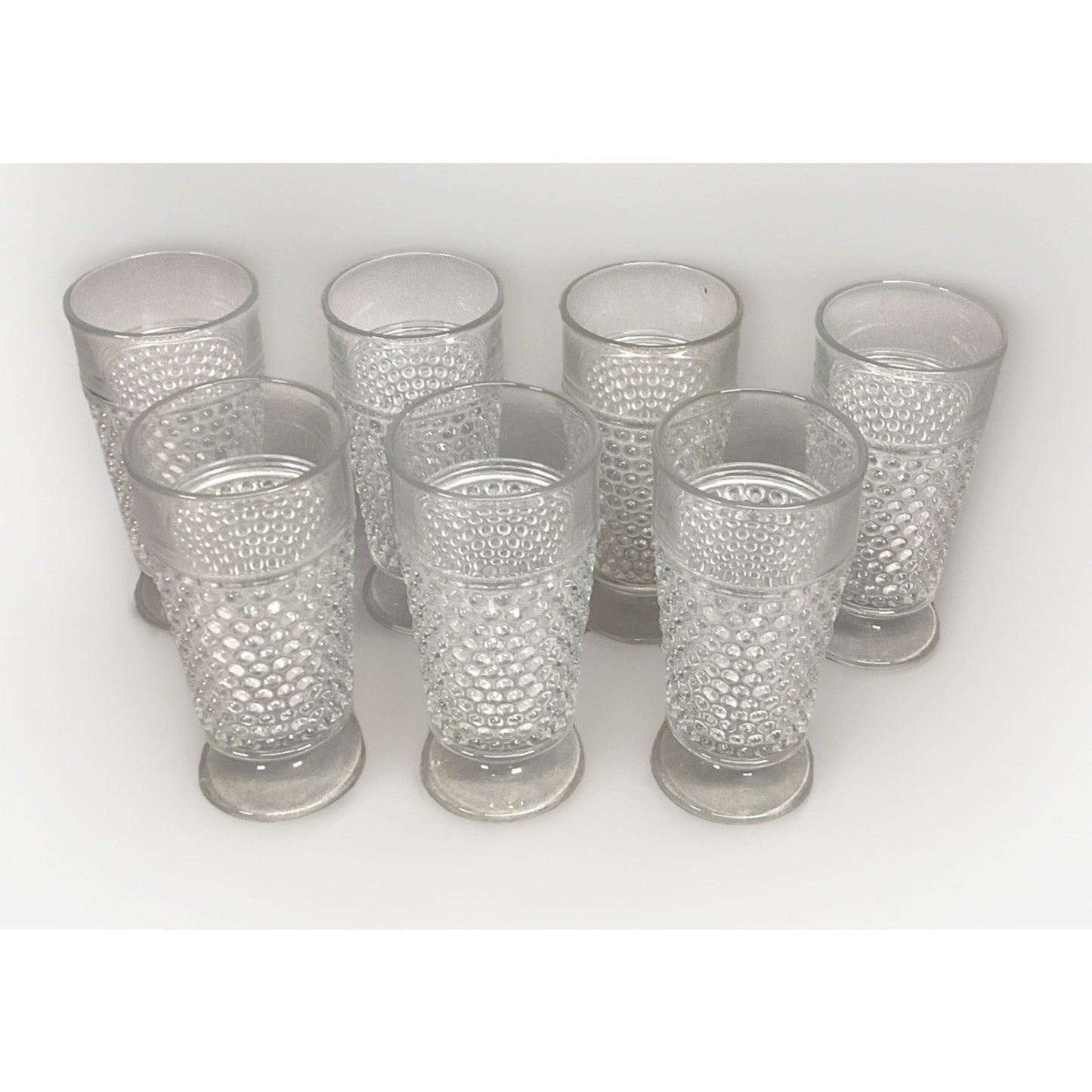 Set Of 7 Anchor Hocking Iced Tea Glass Tumblers - 6.5”H