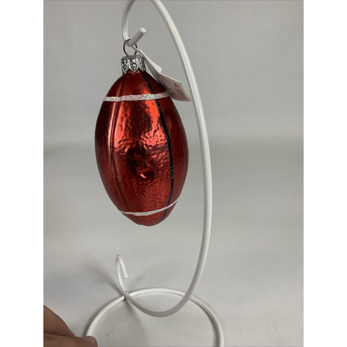 Christopher Radko Handblown Glass Football Christmas Ornament