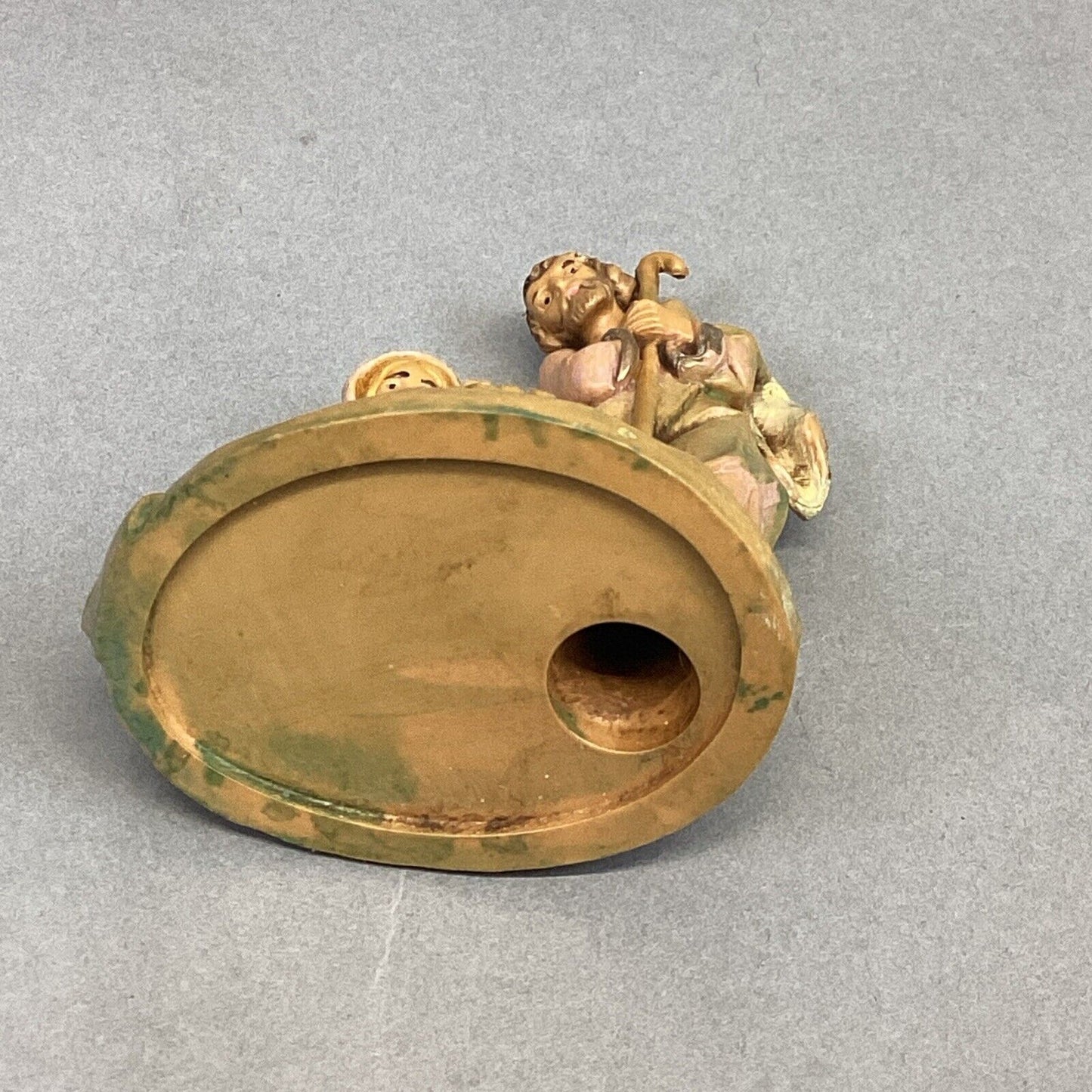 6 Vintage Christmas Ornaments - Angel, Nativity, Gold Balls, Champagne