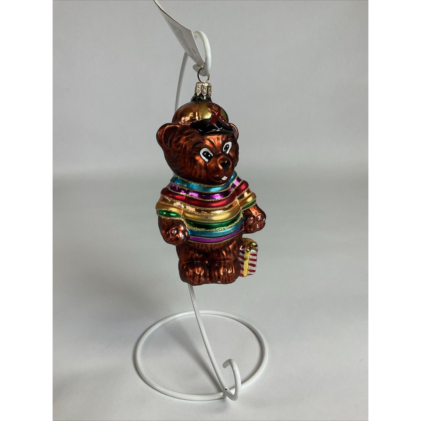 Christmas Ornament 1999 Christopher Radko "Cubby's Rainbow" Bear