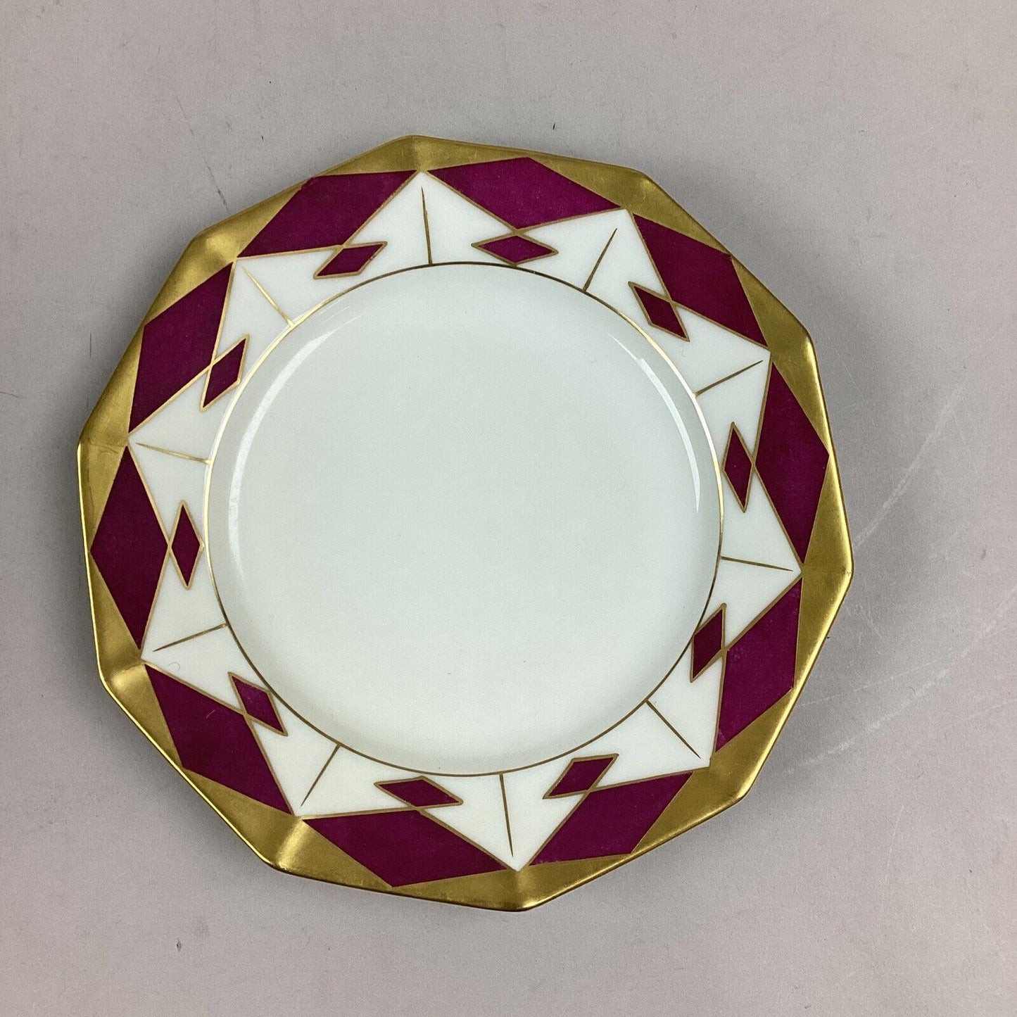 Vintage Bavaria 3 Piece Set - Cup, Saucer & Dessert Plate - Purple/Gold/White