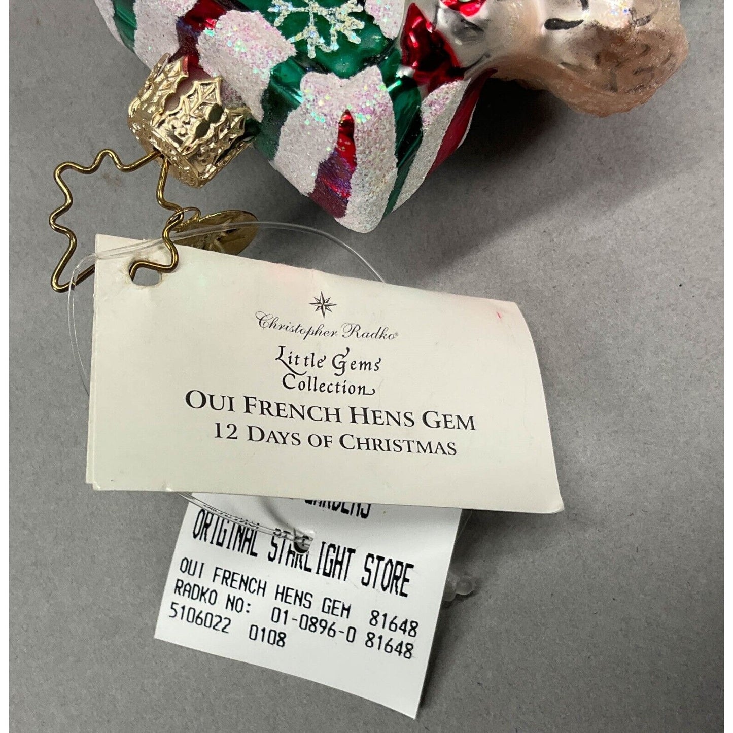 Christopher Radko Christmas Ornaments 12 Days of Christmas Complete Set
