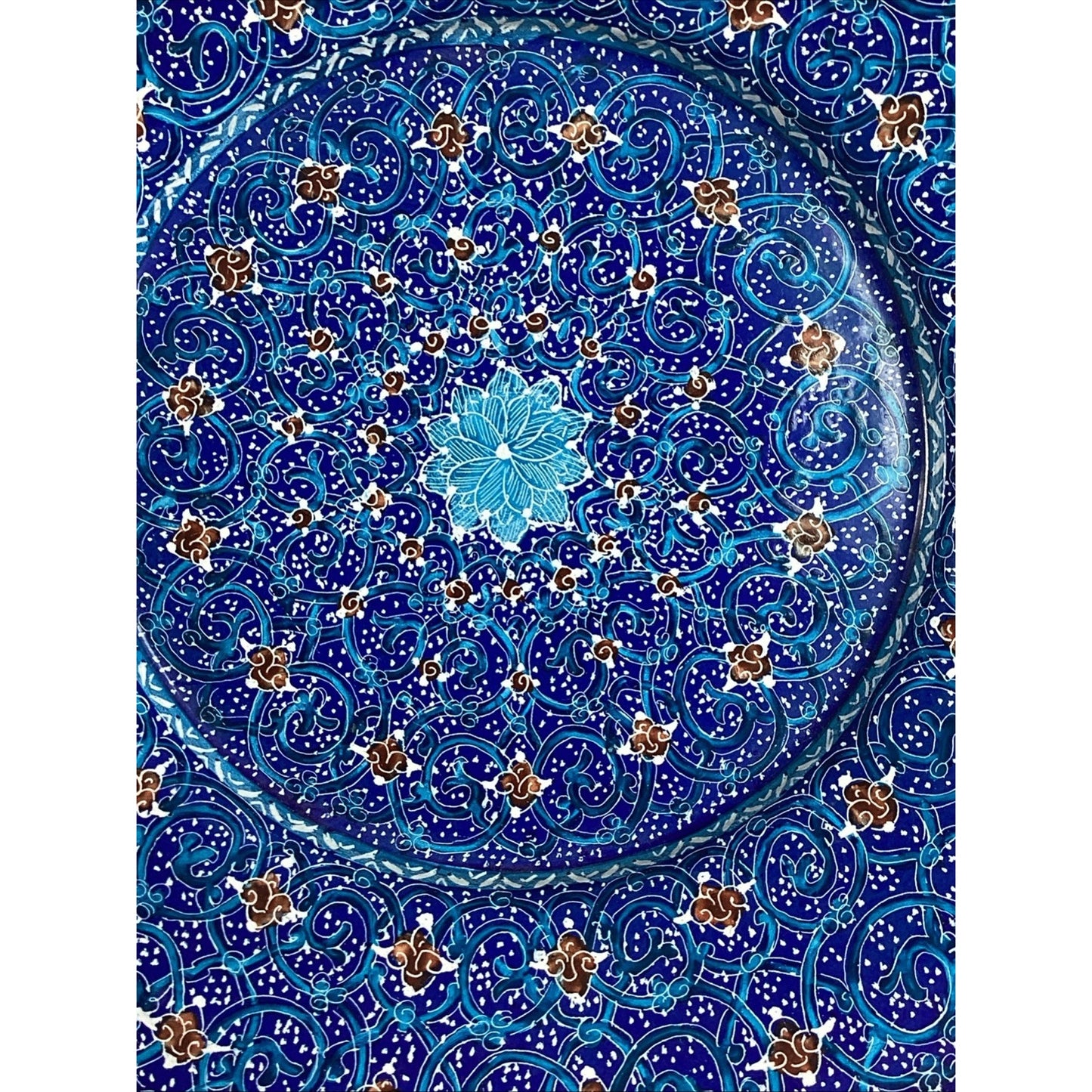 Persian Hand Painted Enamel Plate