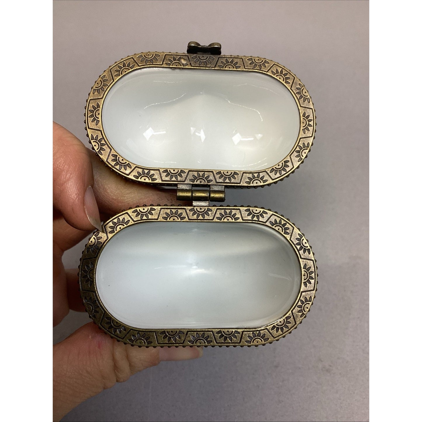 Vintage Floral Heart  Heart Trinket Box