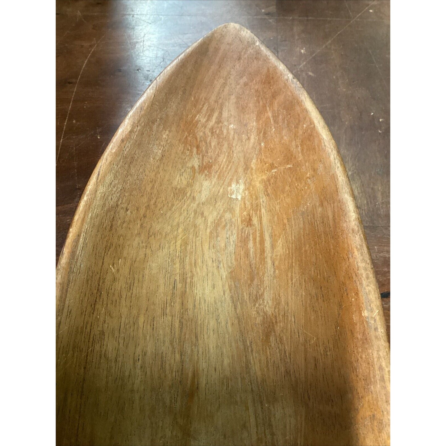 Vintage 18” Teak Monkey Pod Hawaiian Wood Bowl