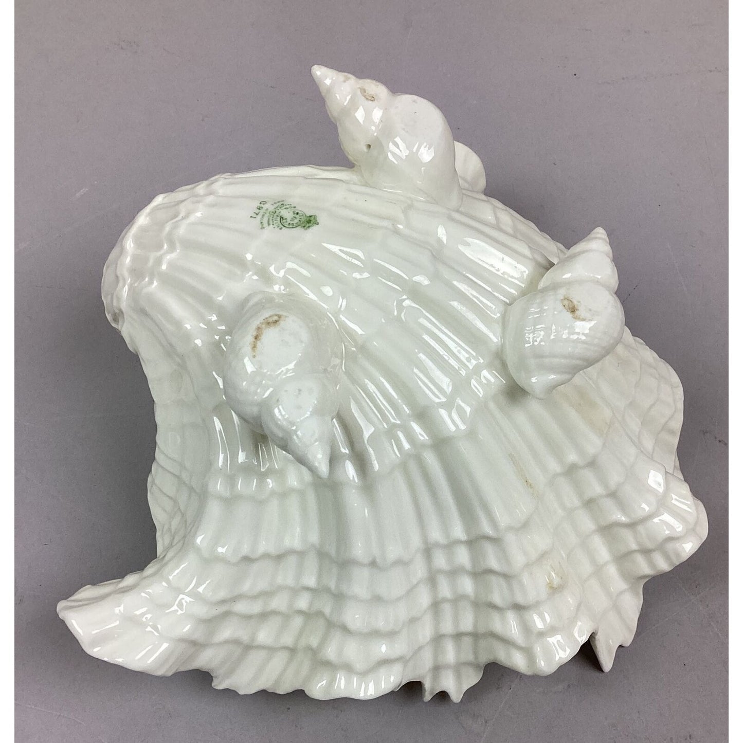 Vintage Fitz & Floyd Bone China Seashell Bowl Dish with 3 Shell Feet - 8”