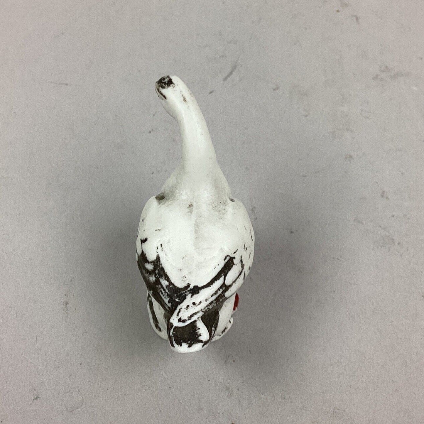 Vintage Porcelain Hand Painted Miniature Goose Figurine Standard Gauge - 1 7/8”