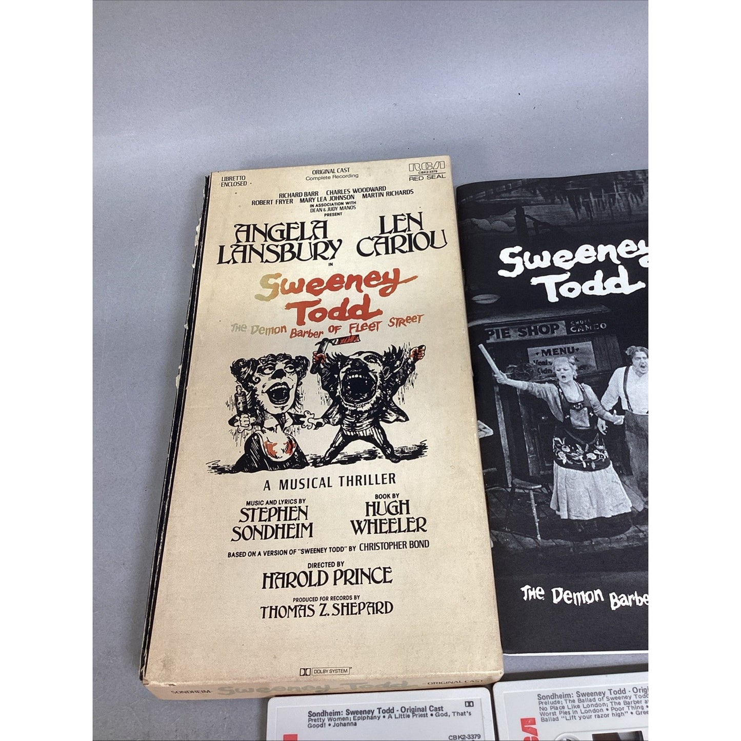 2 - Sweeney Todd The Demon Barber of Fleet Street 1979 Cast Recording Cassettes