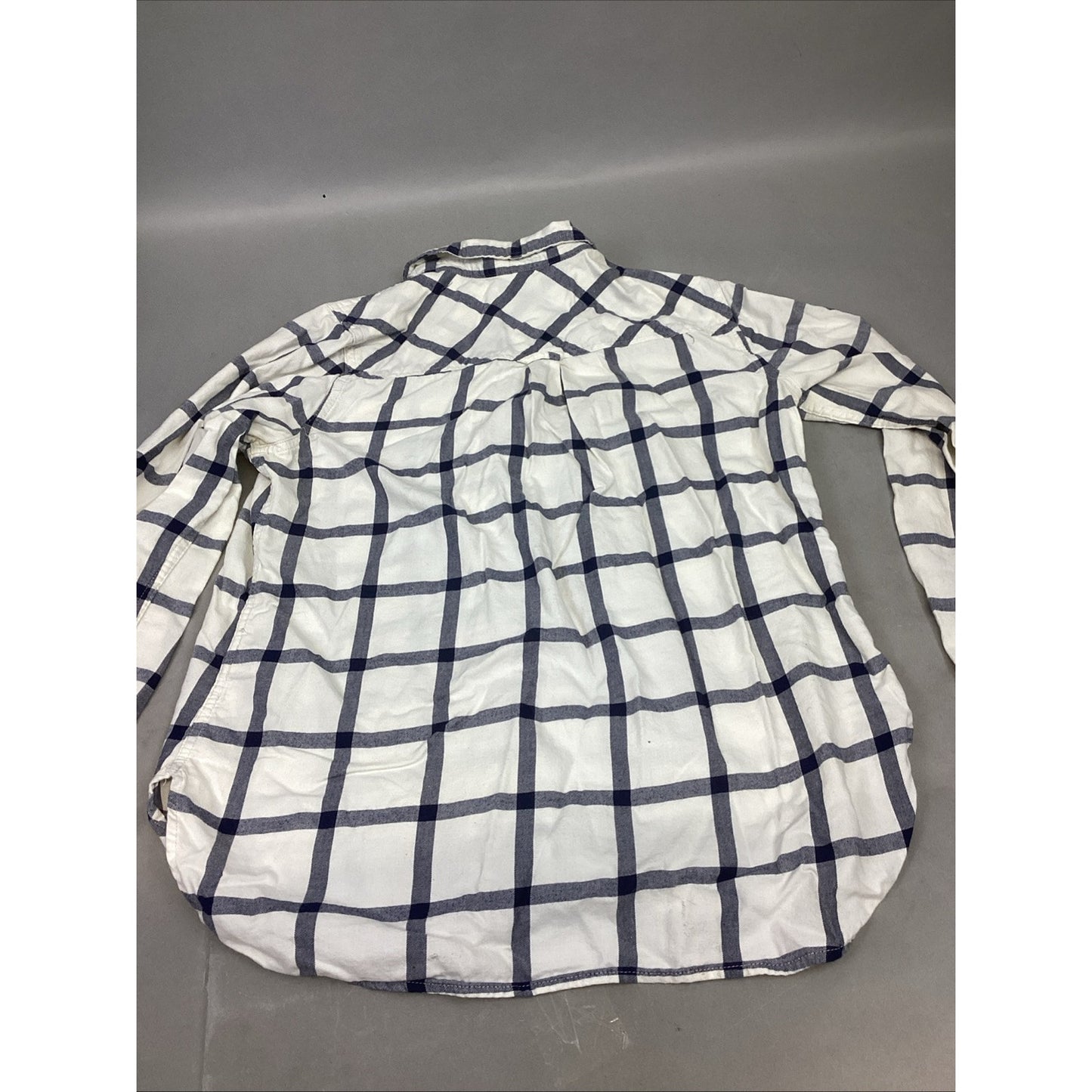 J. Crew Classic Button Down White With Blue Stripes Shirt - Women’s Size 8