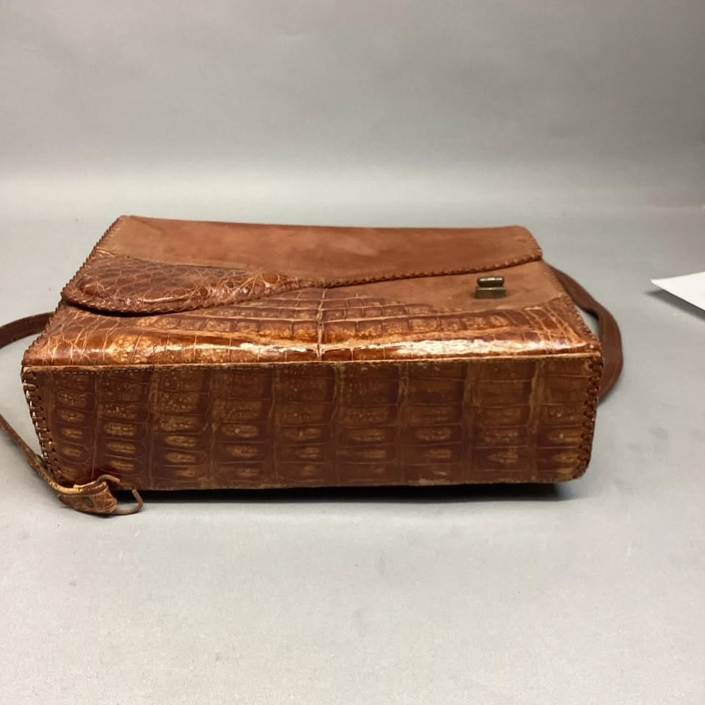 Vintage Genuine Alligator Purse - Damaged Strap