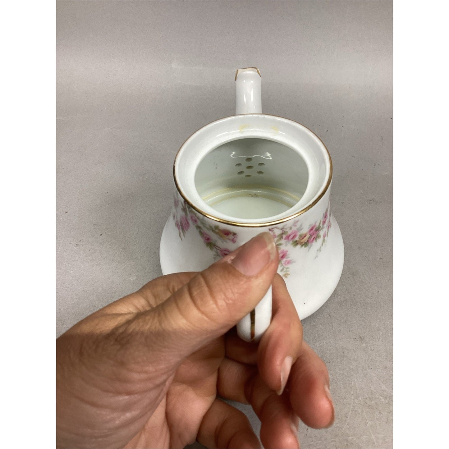 Swarzburg Pink Floral Teapot & Pink Floral Creamer - Unmarked - #701