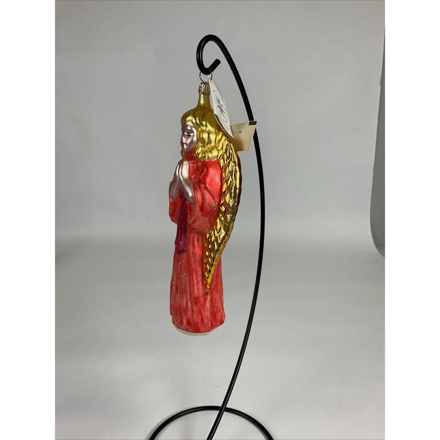 Vintage Christopher Radko Choir Angels Pink & Gold Christmas Ornament