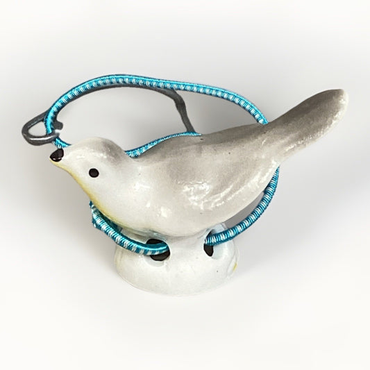 Vintage 1950’s Porcelain Teapot Bird Drip Catcher