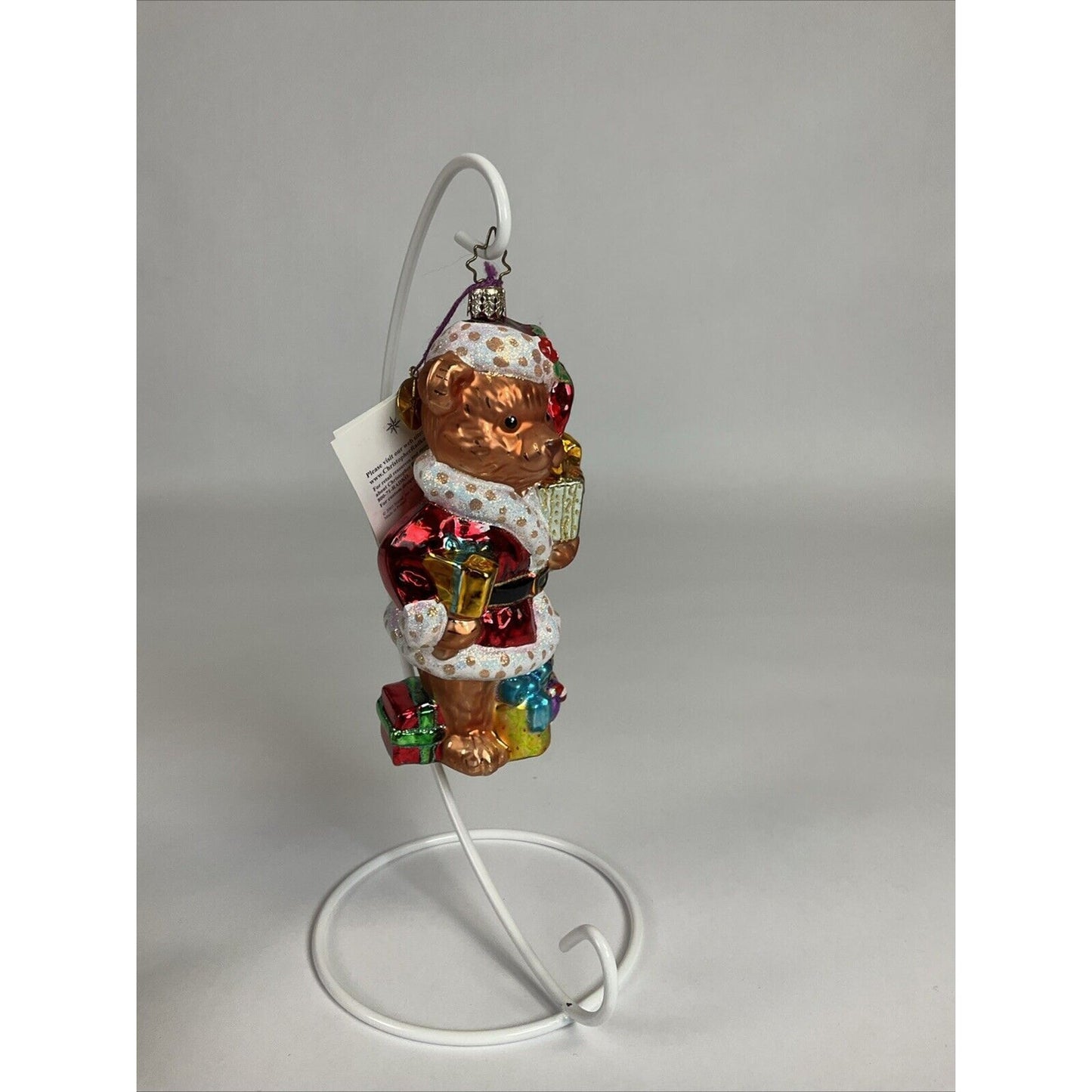 Christopher RADKO Christmas Ornament A BEAR TO CARE TEDDY Santa