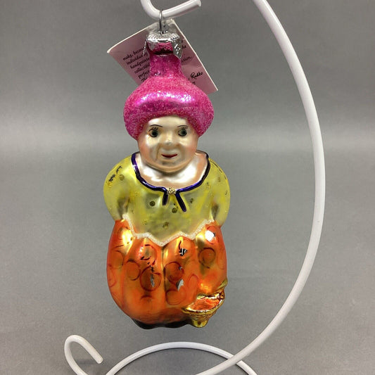 CHRISTOPHER RADKO ALADDIN GENIE W/ LAMP HAND BLOWN GLASS CHRISTMAS ORNAMENT 5.5”