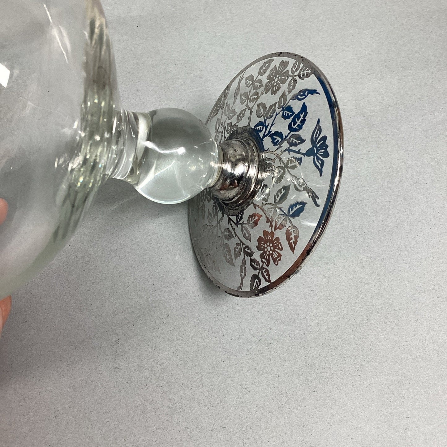 Silver City Glass Compote Bowl Jelly Jam Candy Pedestal