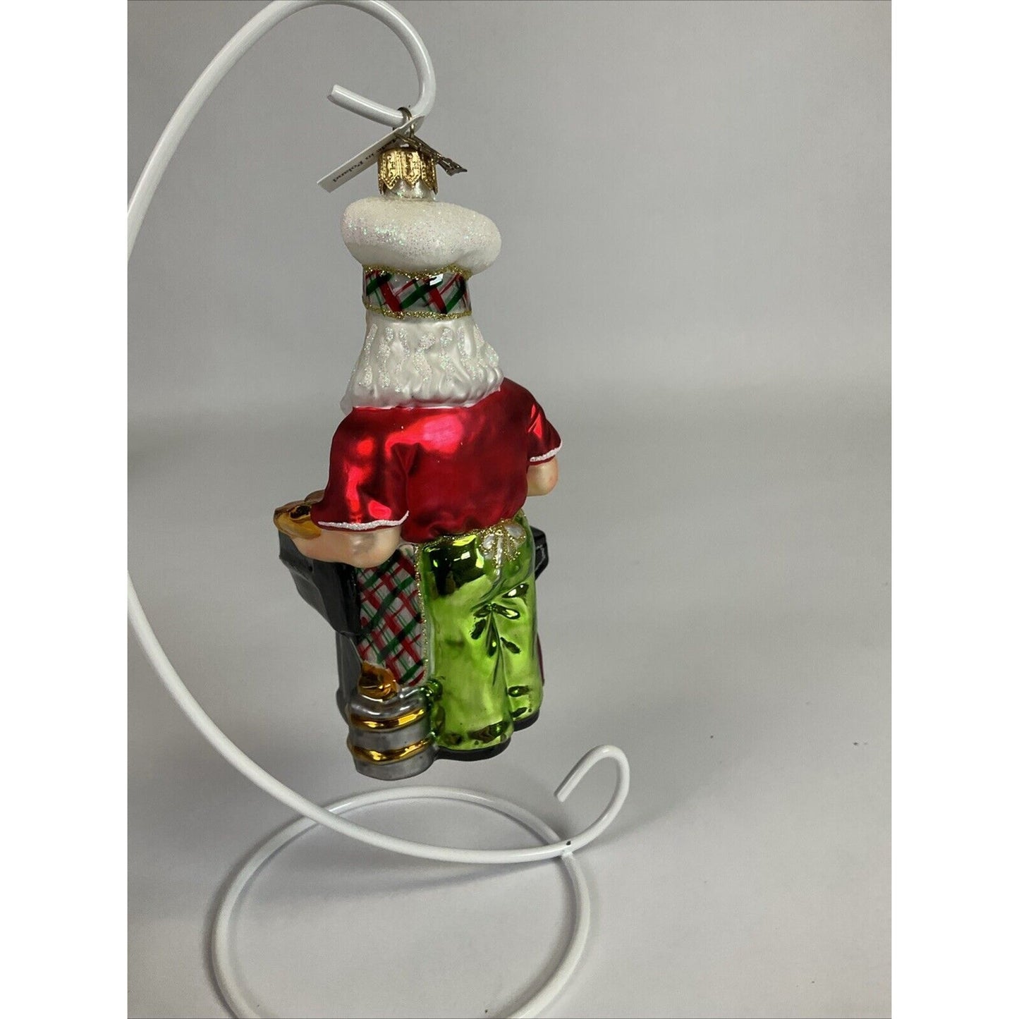 Santa’s BBQ Grill Glass Christmas Ornament European Glass 2016
