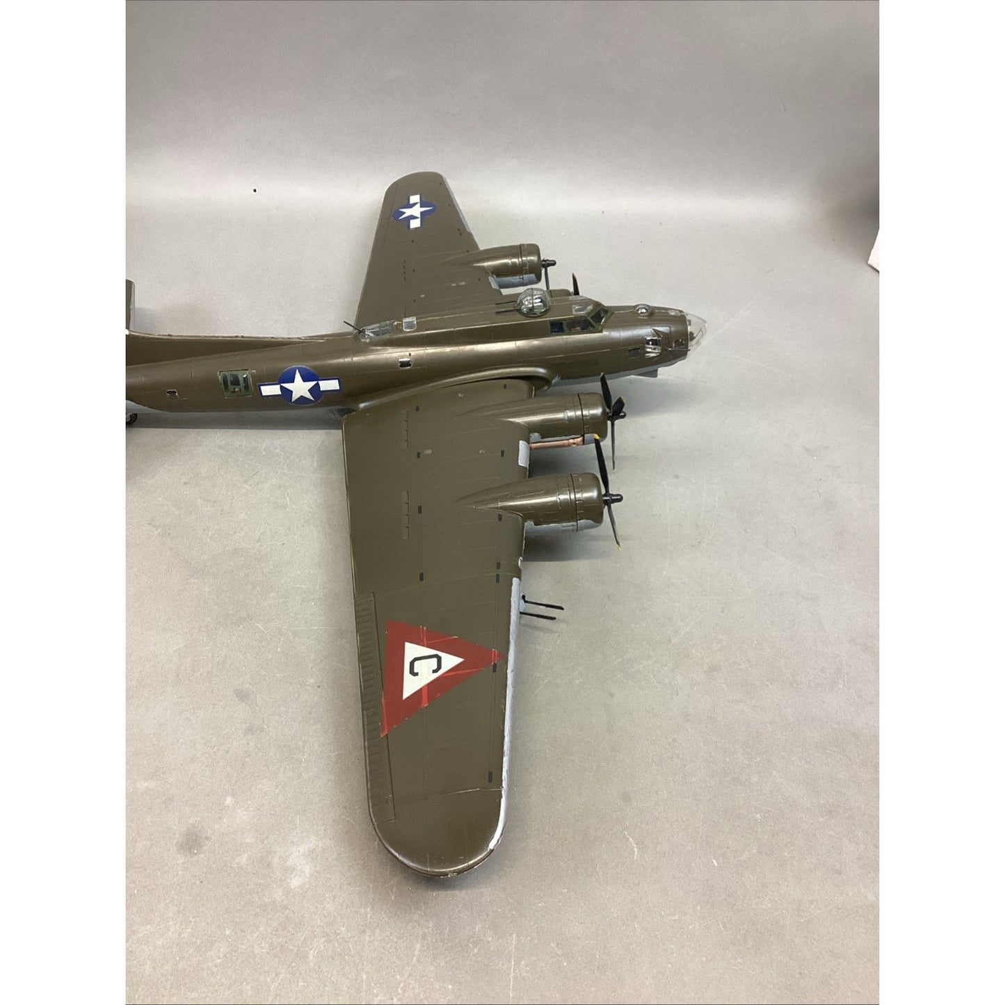 Plastic Military Model Airplane With Pieces - For Repair - 19”Lx26”W
