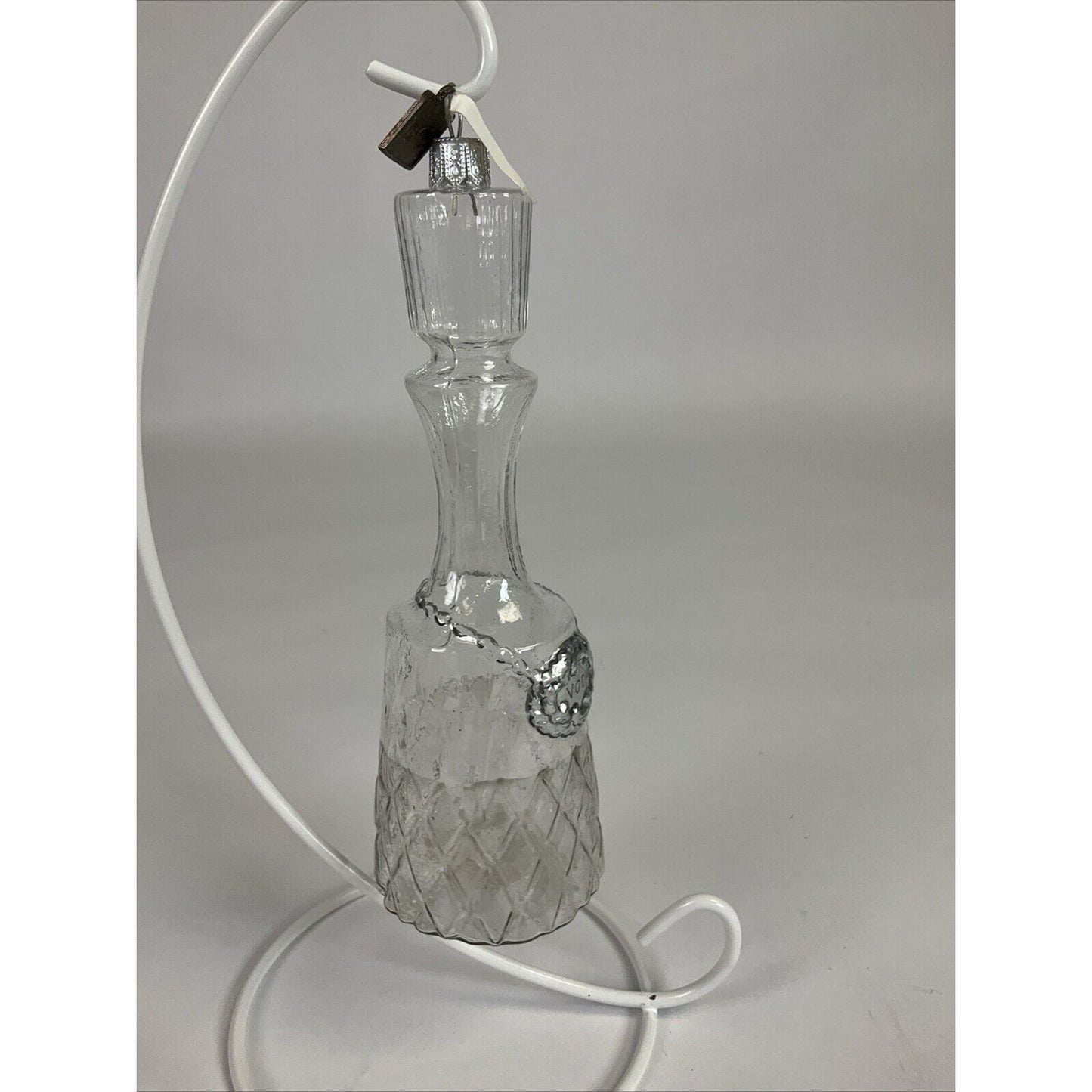 EC Eric Cortina Poland Glass Vodka Bottle Christmas Ornament