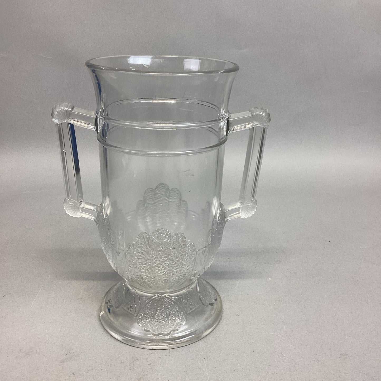 Antique 1880 EAPG Duncan & Sons Pressed Glass Shell & Tassel Spooner - 8”H