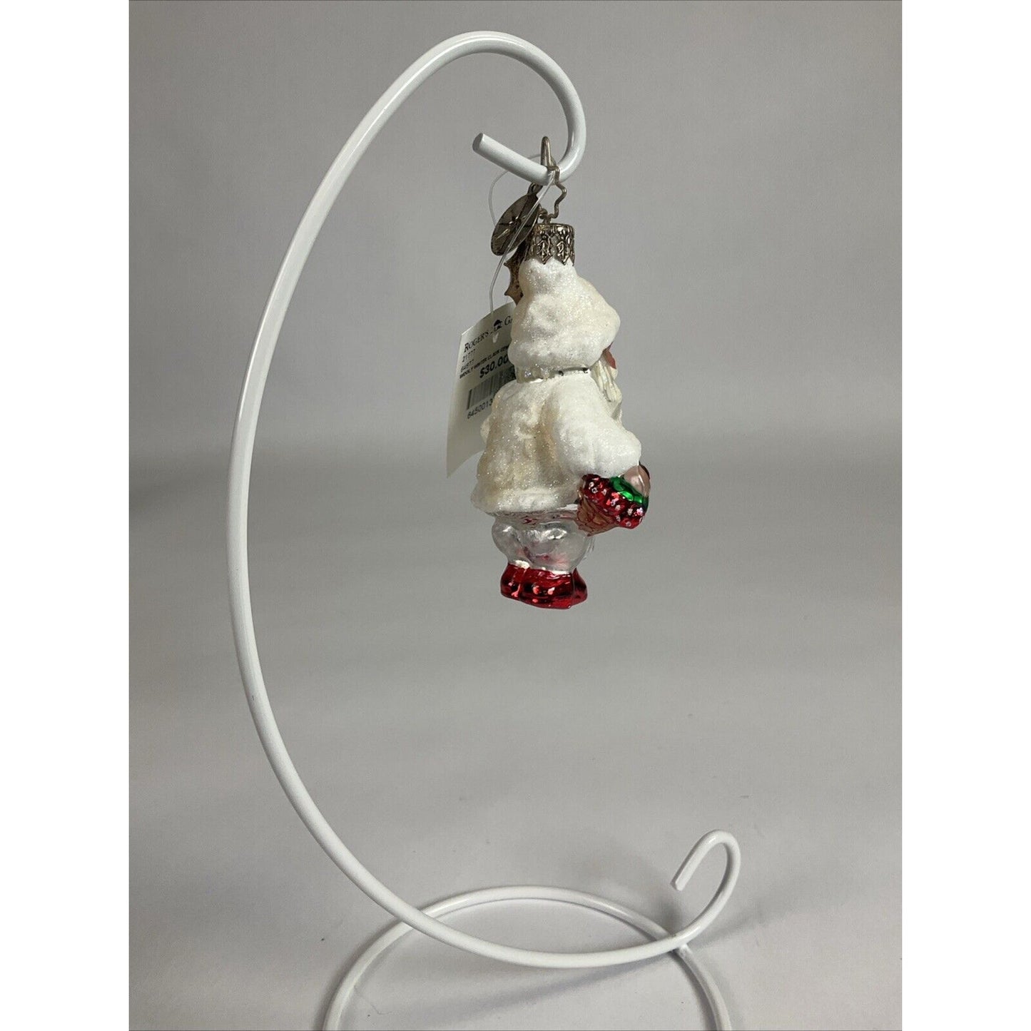 Radko Ornament - "Wooly Winter Claus Gem" - Santa with christmas tree