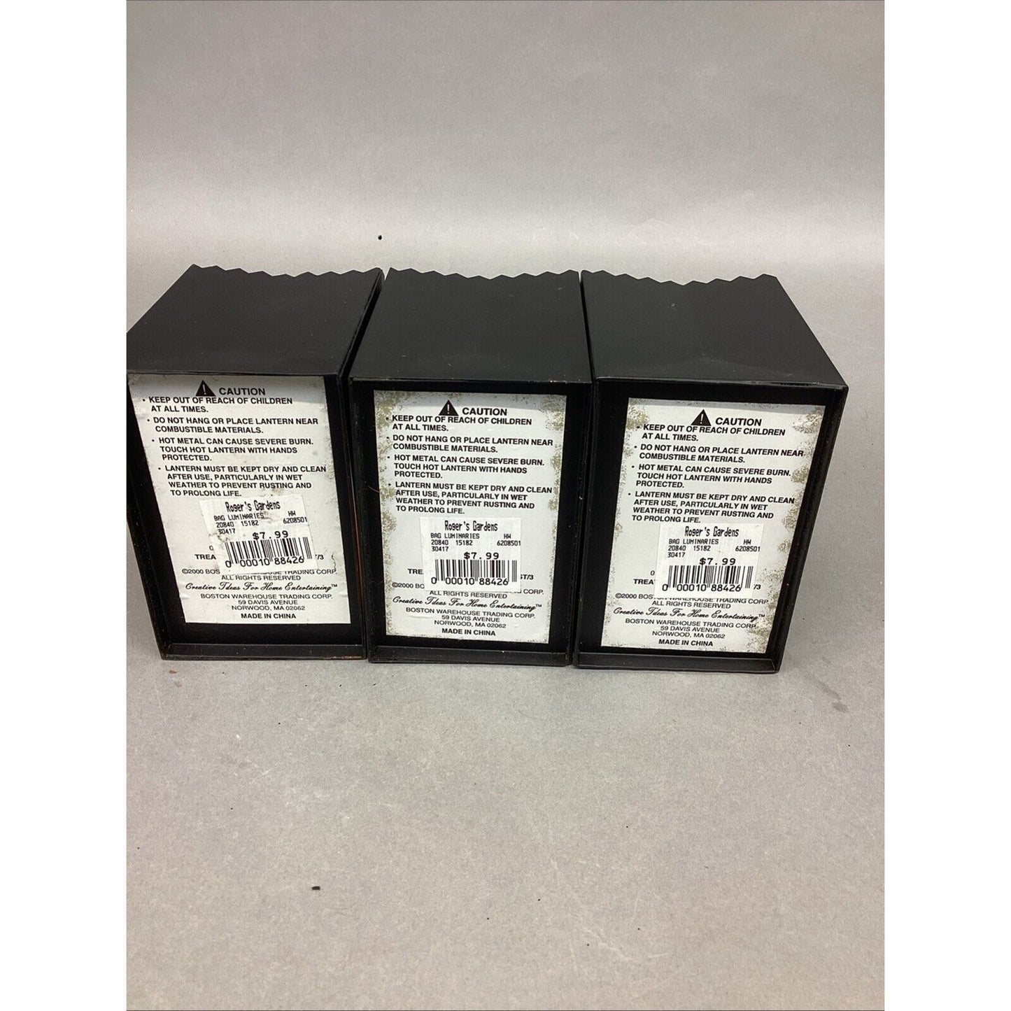 Set Of 6 Halloween Luminaries Lanterns & 3 Orange Candle Holders