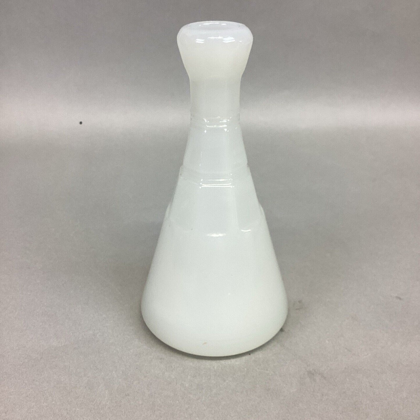 Vintage E.W. Inc Milk Glass Barber Bottle White Clambroth