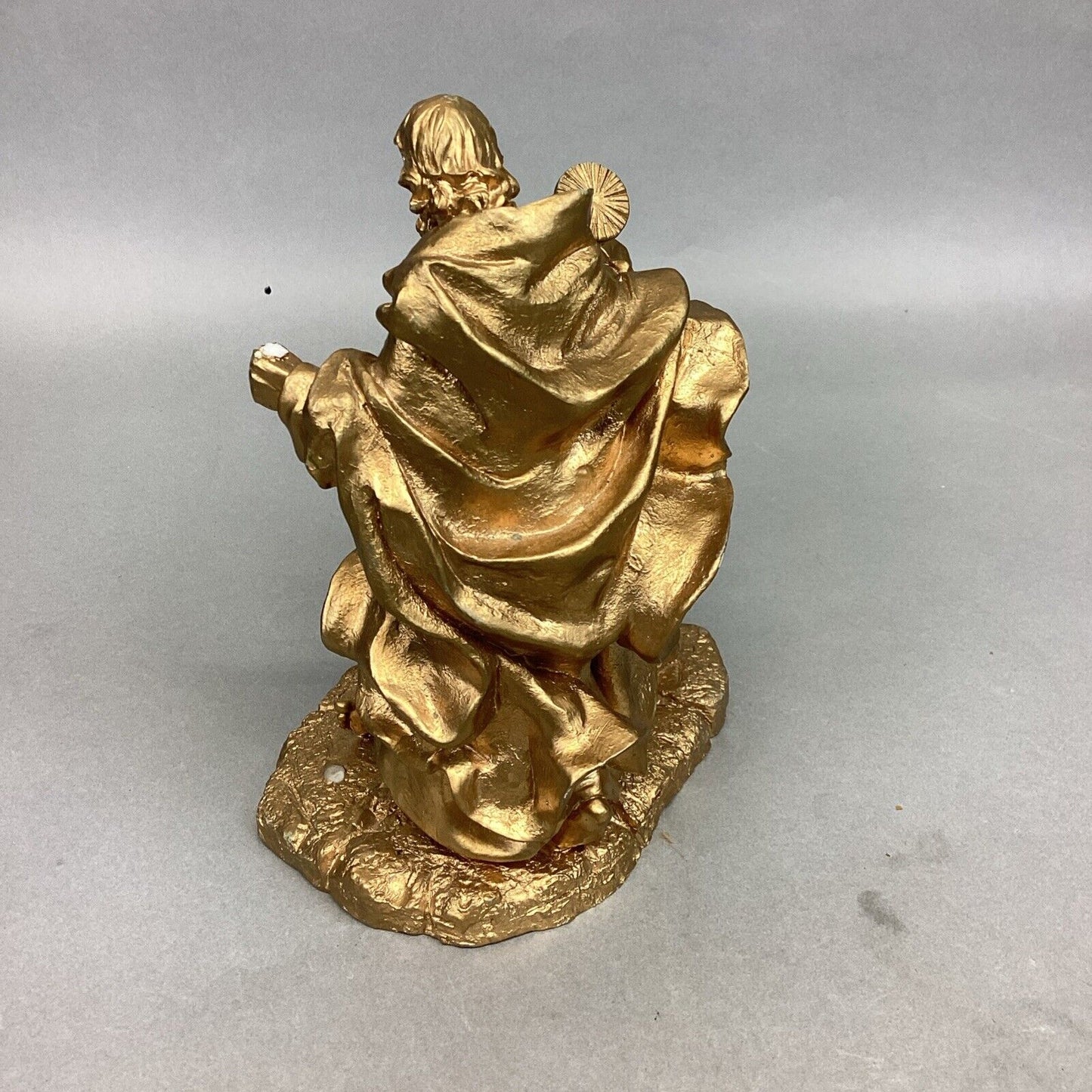 Holy Family In Gold Statue Figurine - 6.5”Hx5”L