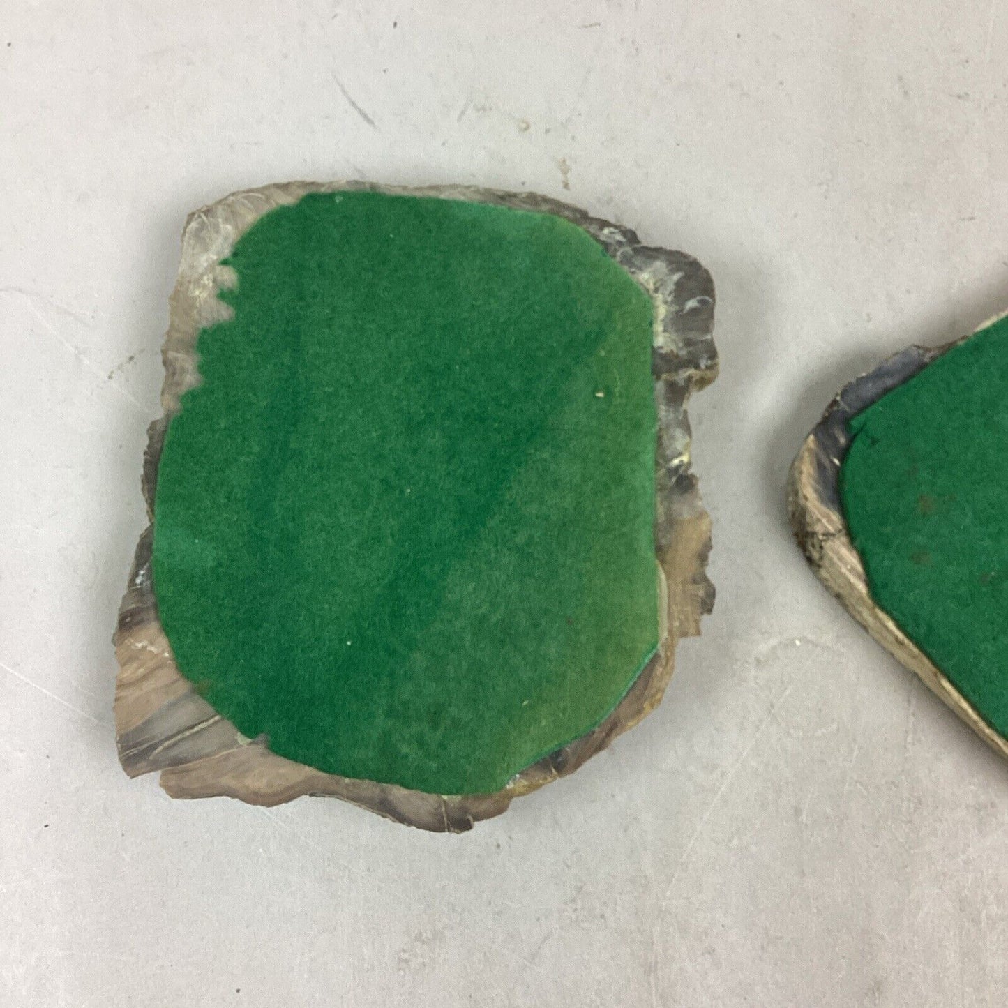 Set of 2 Handmade Marble Rock Shaped Trivets, Hot Plates Or Coasters