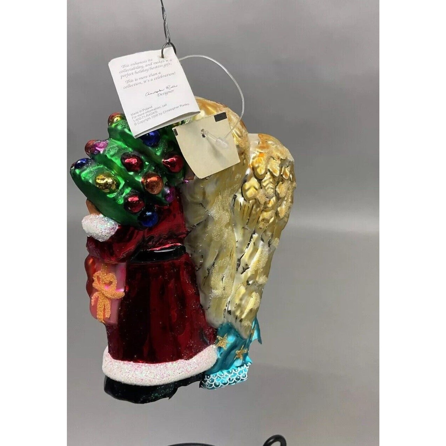 Radko Santa In Tree-Pose + Whispers Of Joy (Santa With Angel) / Damaged