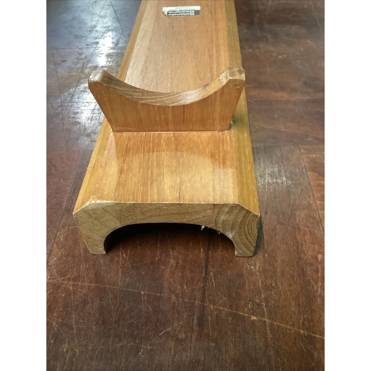 Selandia Teak Wood Bread Slicing Serving Tray Board with Feet - 17.5” - Thailand