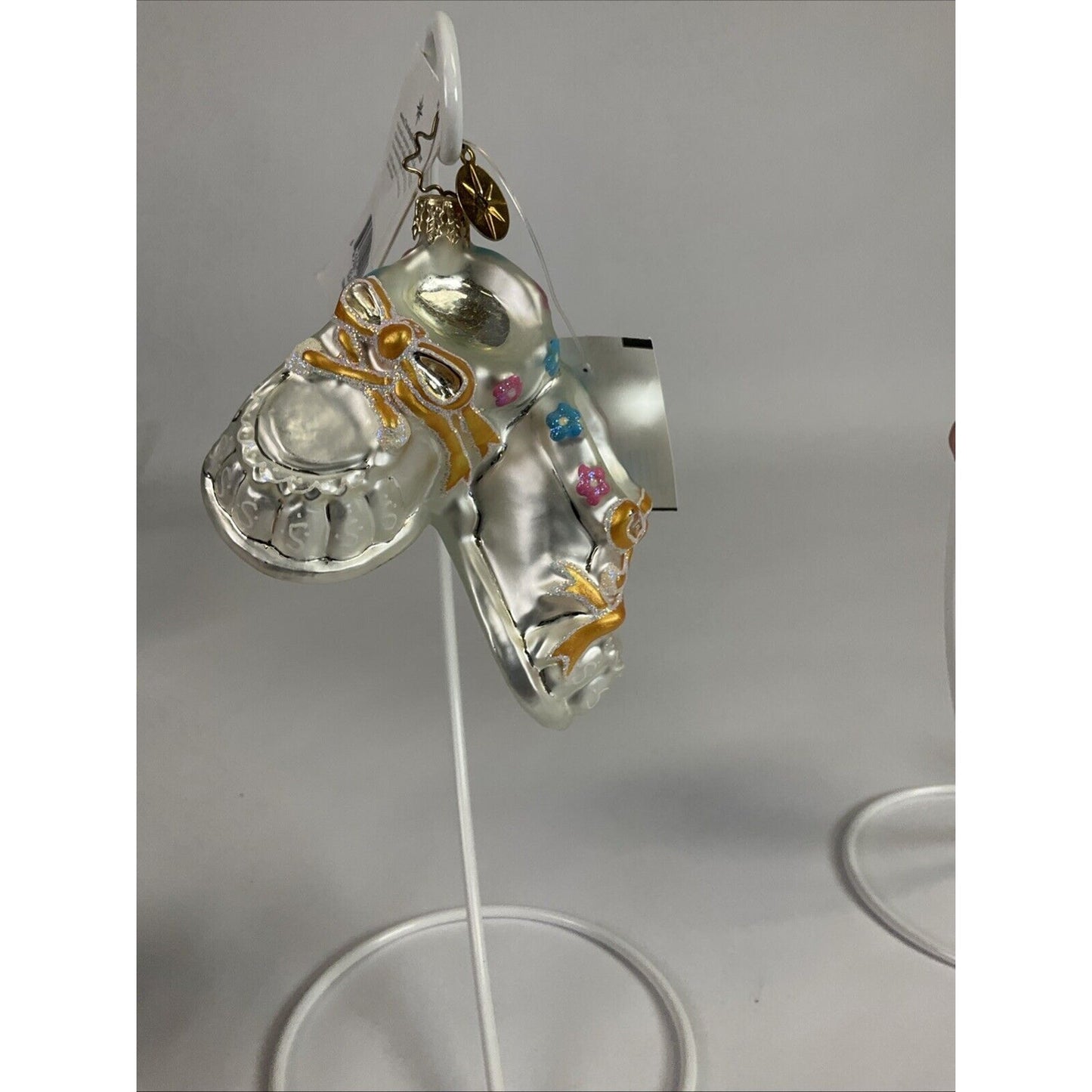 Christopher Radko Mint Confection Cupcake + Tiny Tootsies Christmas Ornaments