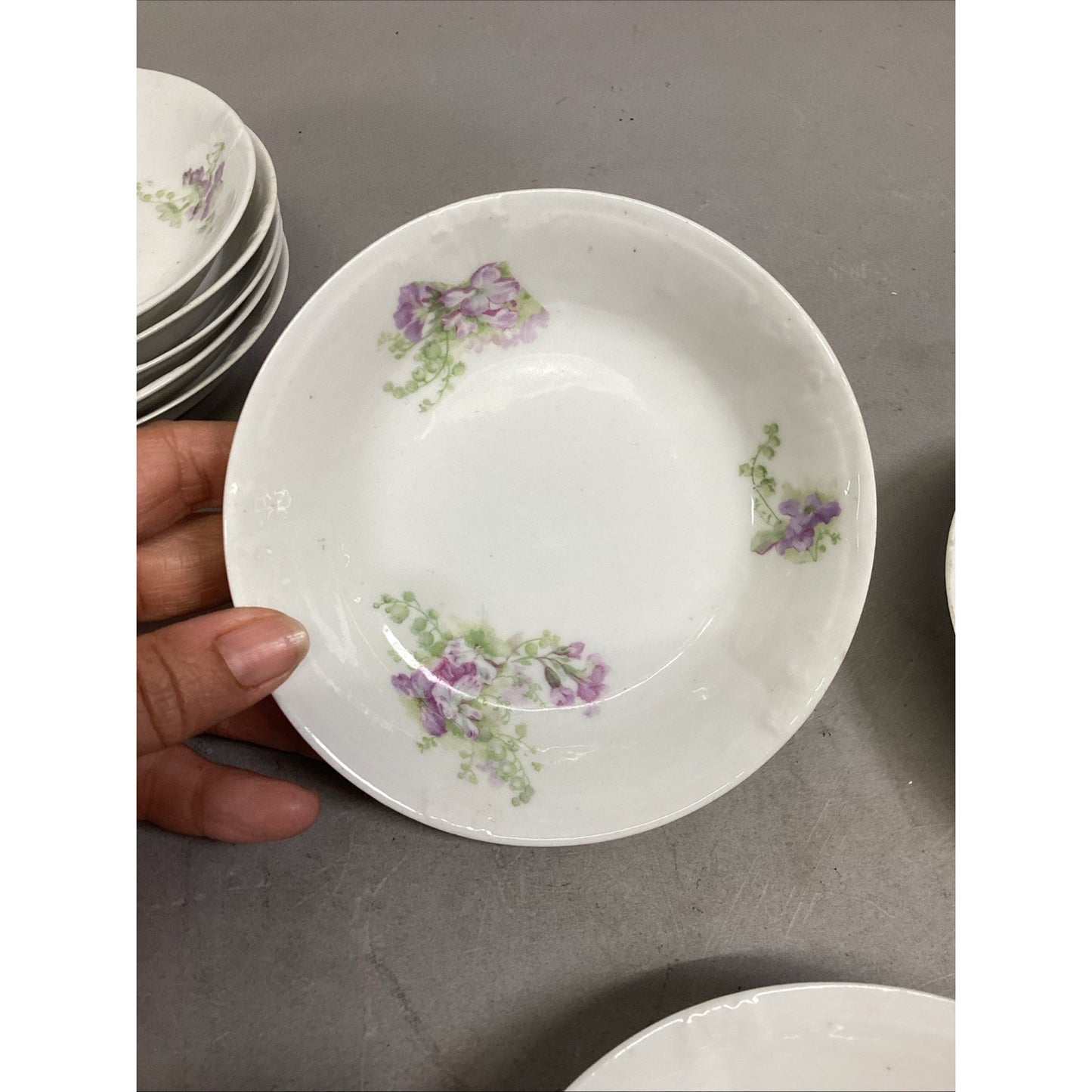 Set of 20 Limoges France Lavender Floral Plates/Bowls/Saucers