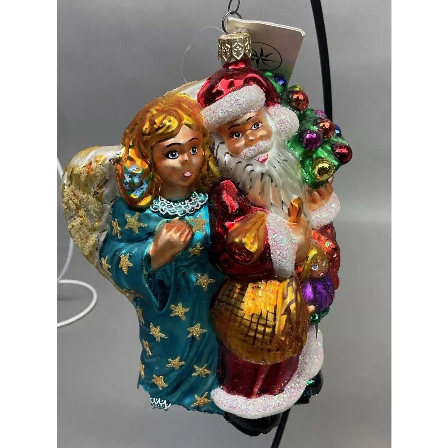 Radko Santa In Tree-Pose + Whispers Of Joy (Santa With Angel) / Damaged