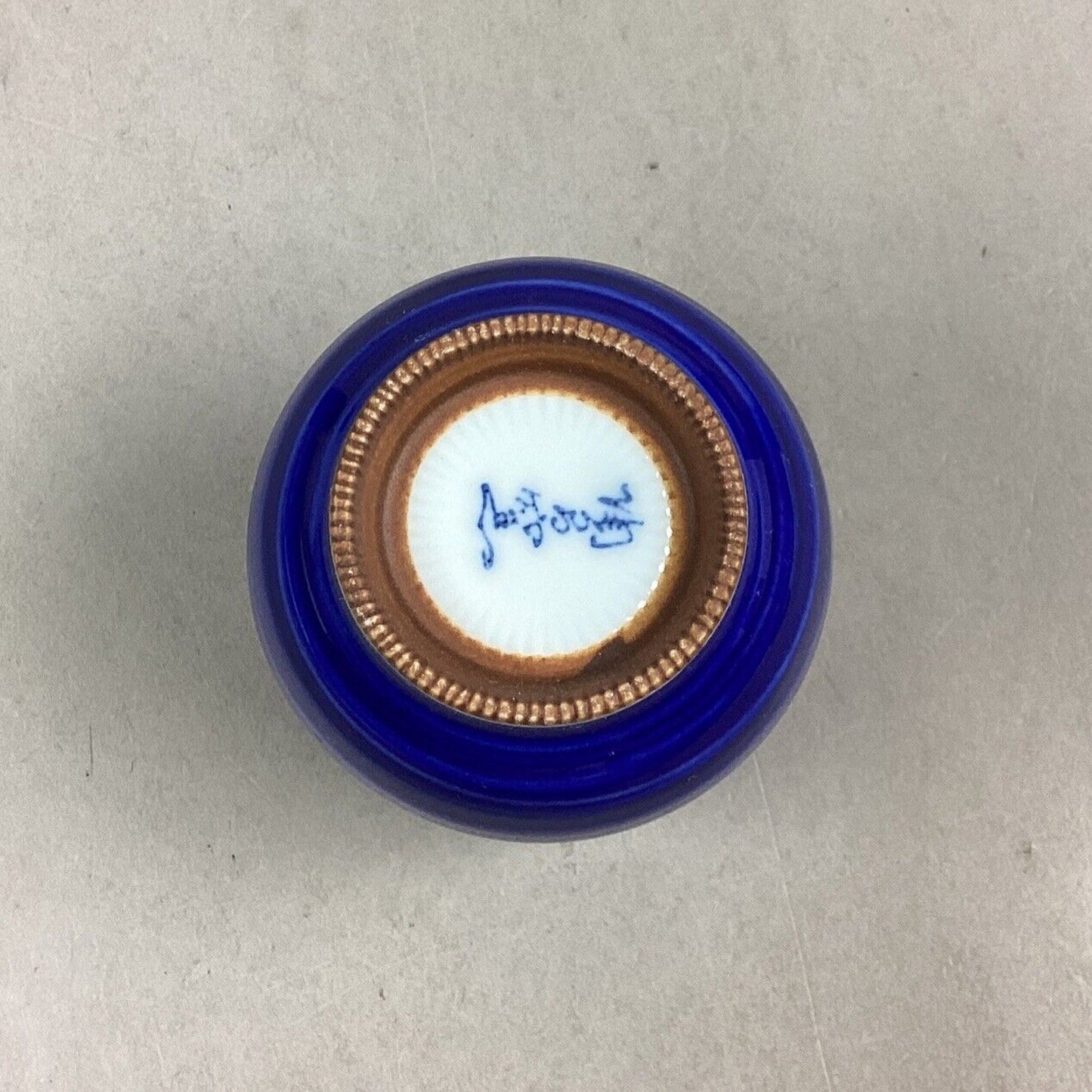 Set Of 2 Kotubuki Japanese Blue Striped Cups - 3 3/4”H