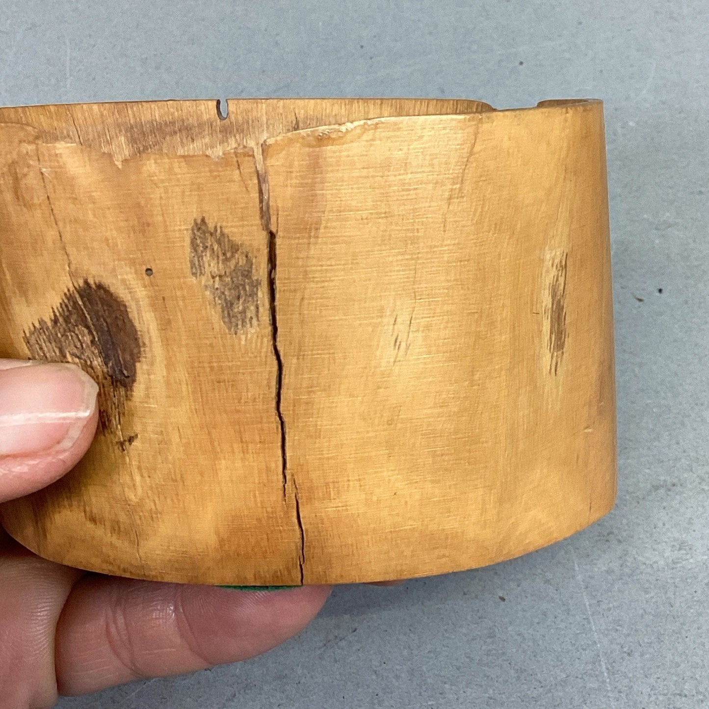 Set Of 2 Hand Carved Wooden Trinket Dishes/Catchall